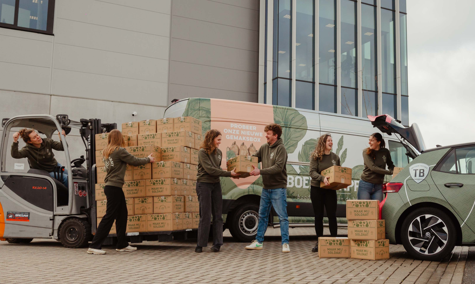 No Waste Army inpakken bij Boerschappen