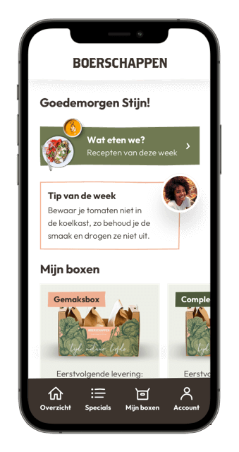 Boerschappen altijd op zak.
