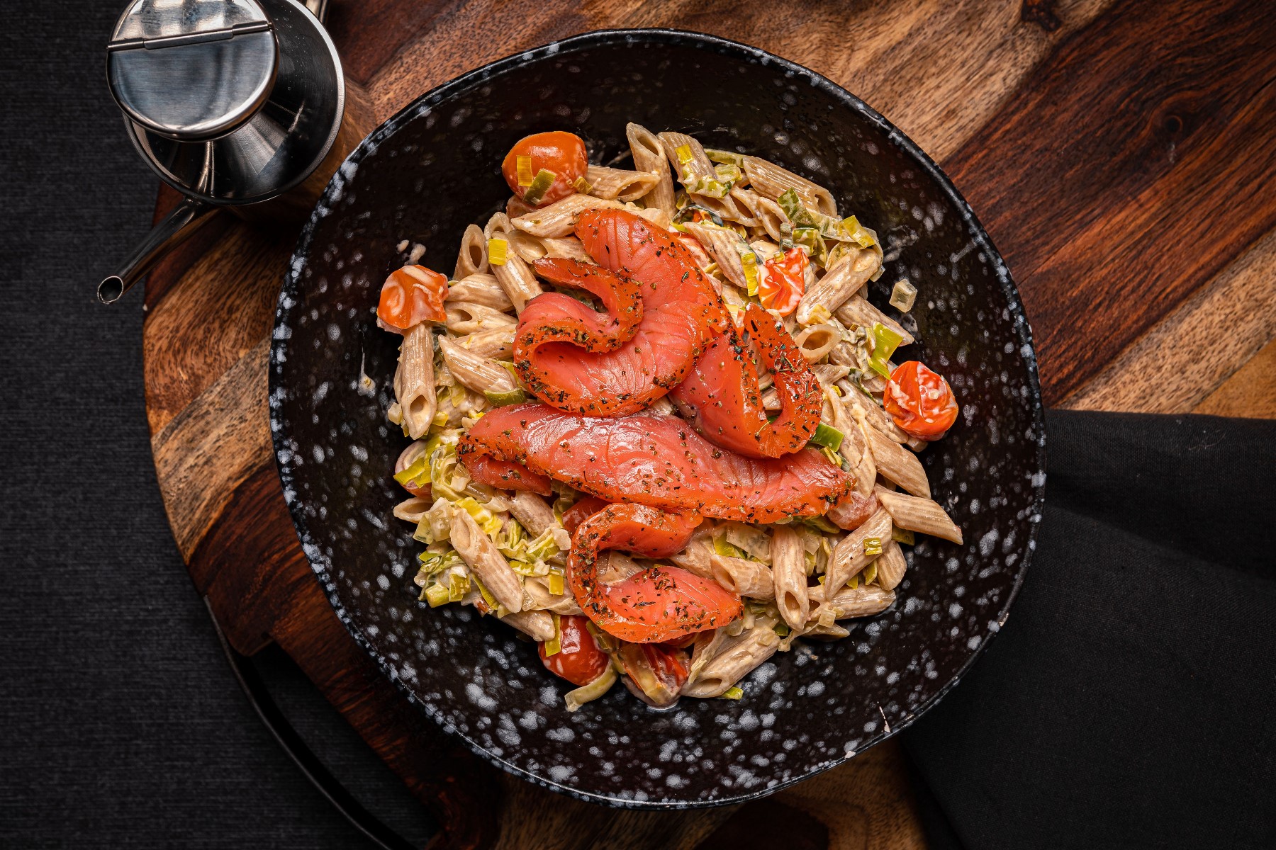 Romige pasta met Provençaals gerookte zalm