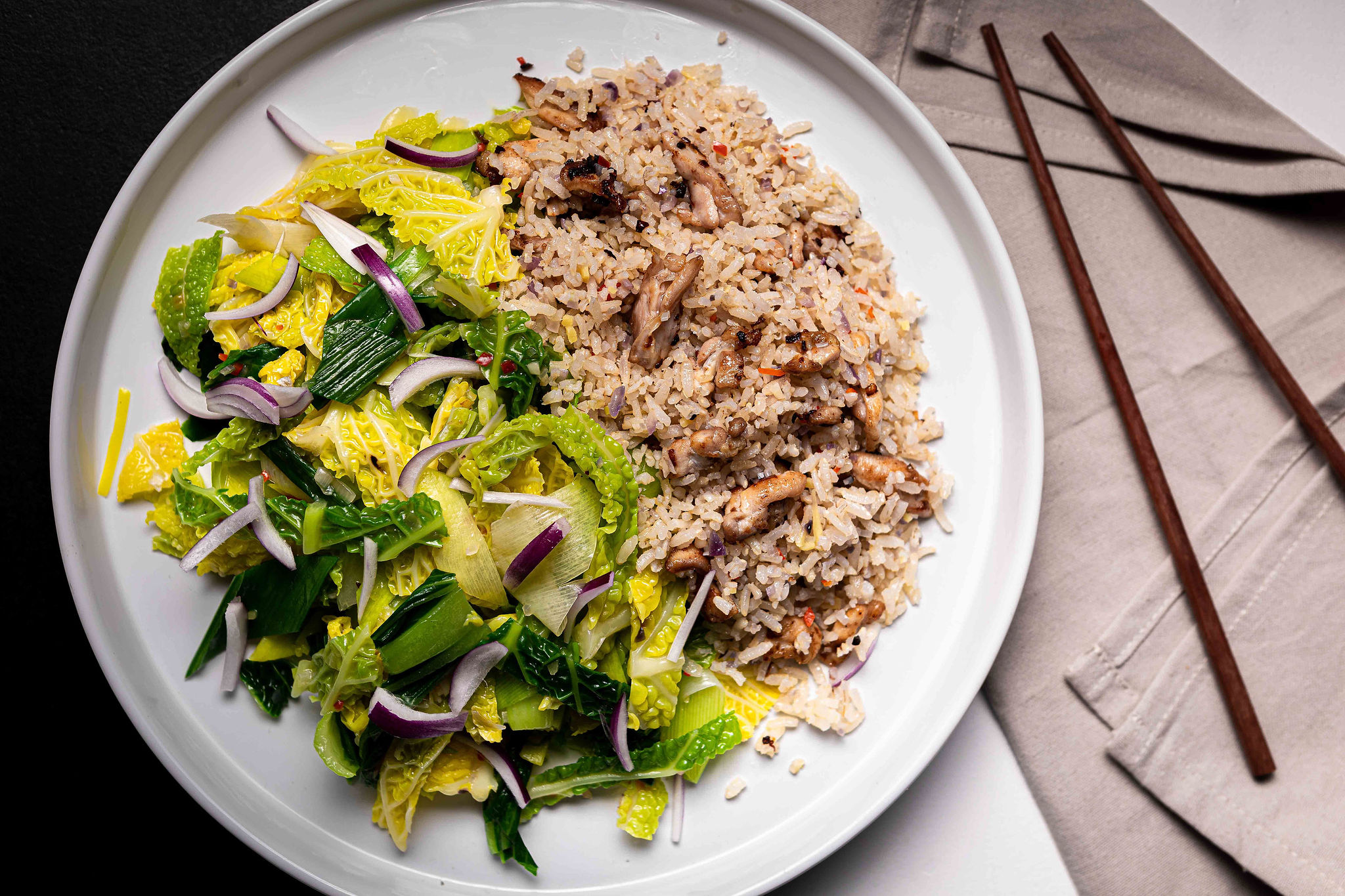 Thaise fried rice met Oosterse groene groenten