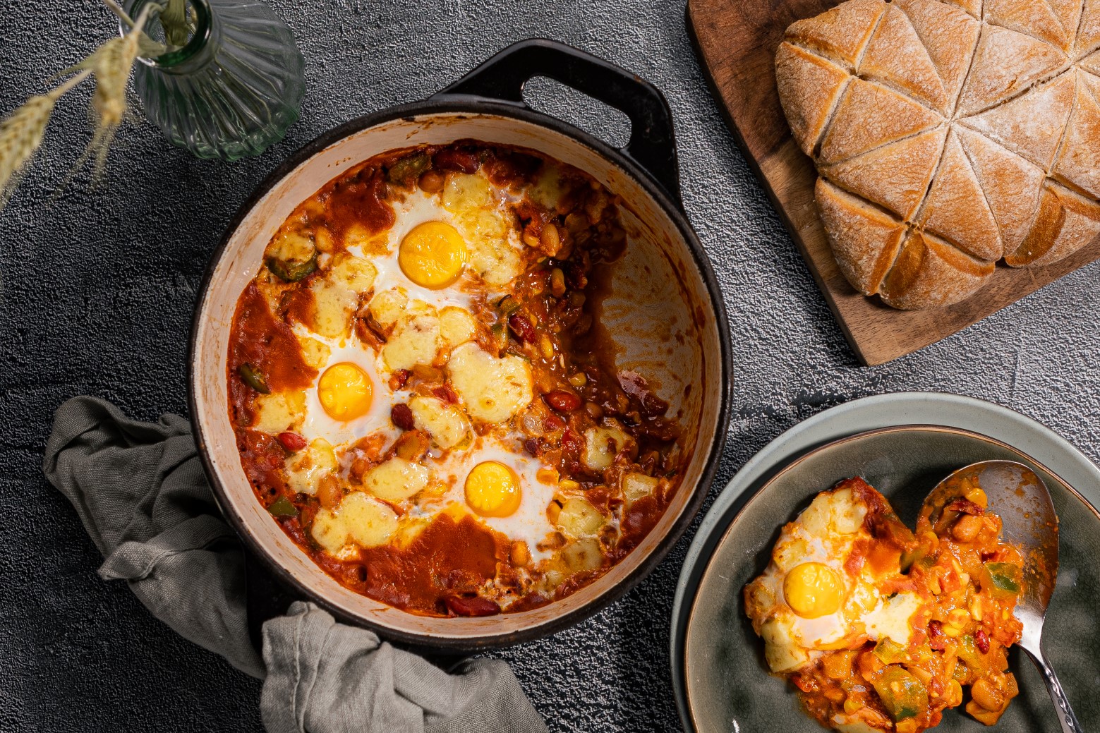 Mexicaanse shakshuka met breekbrood