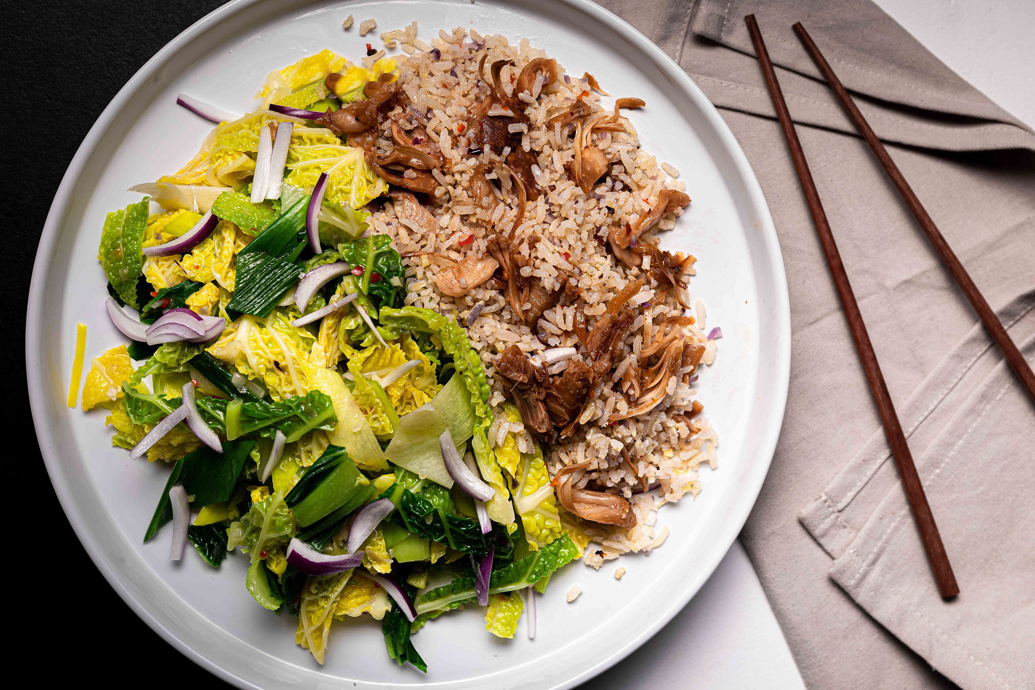 Thaise fried rice met Oosterse groene groenten