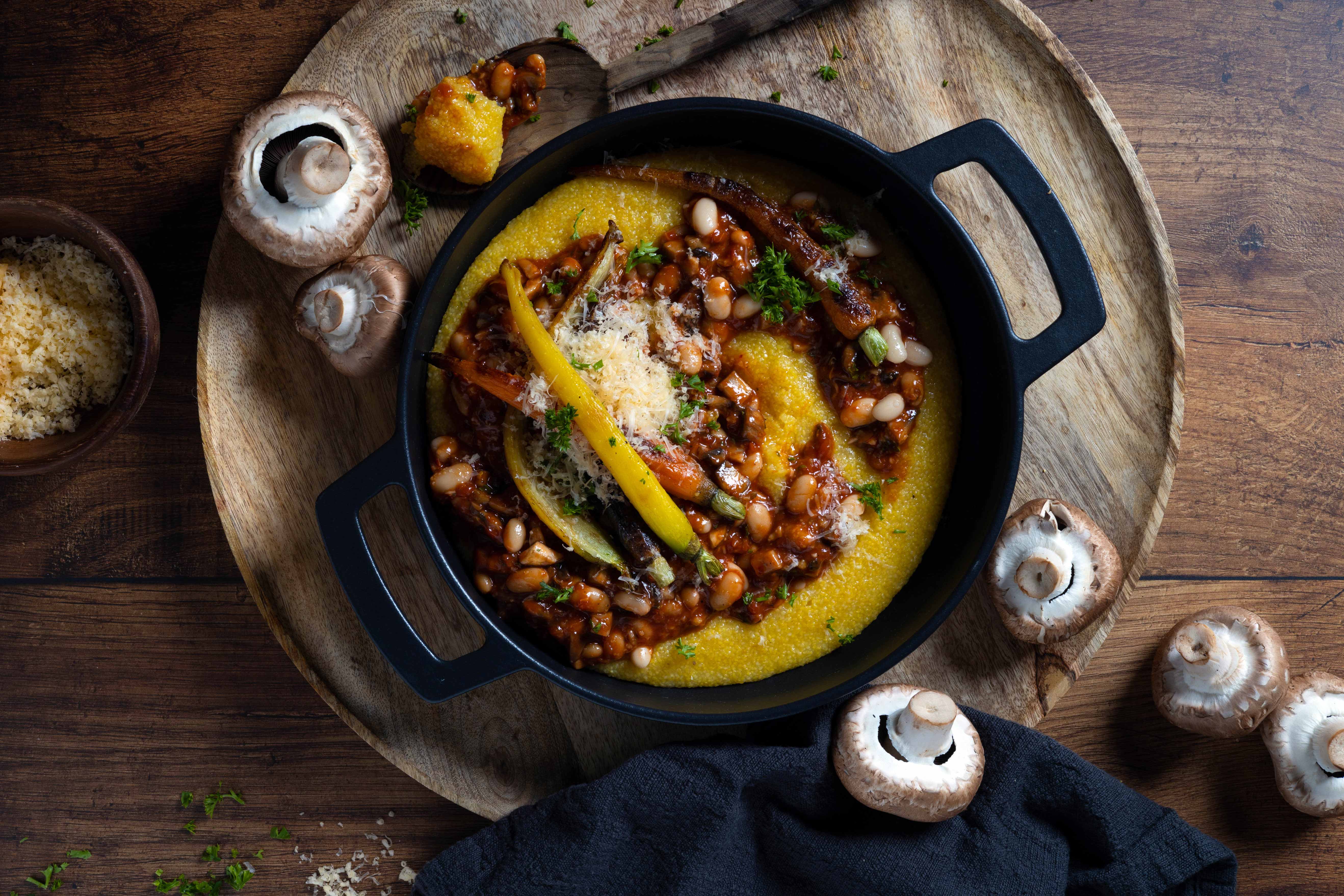 Polenta met champignons