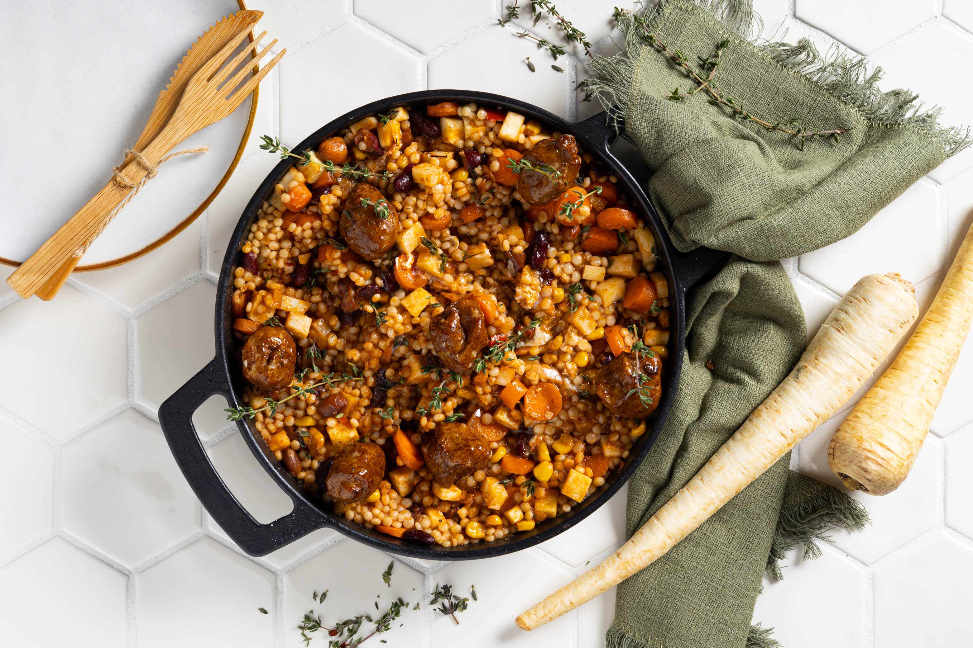Shakshuka met chili sin carne,