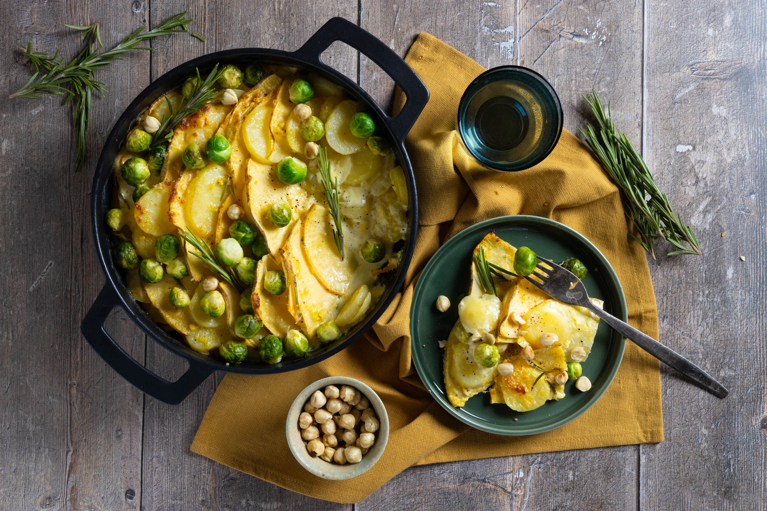 Koolraapgratin met oude kaas
