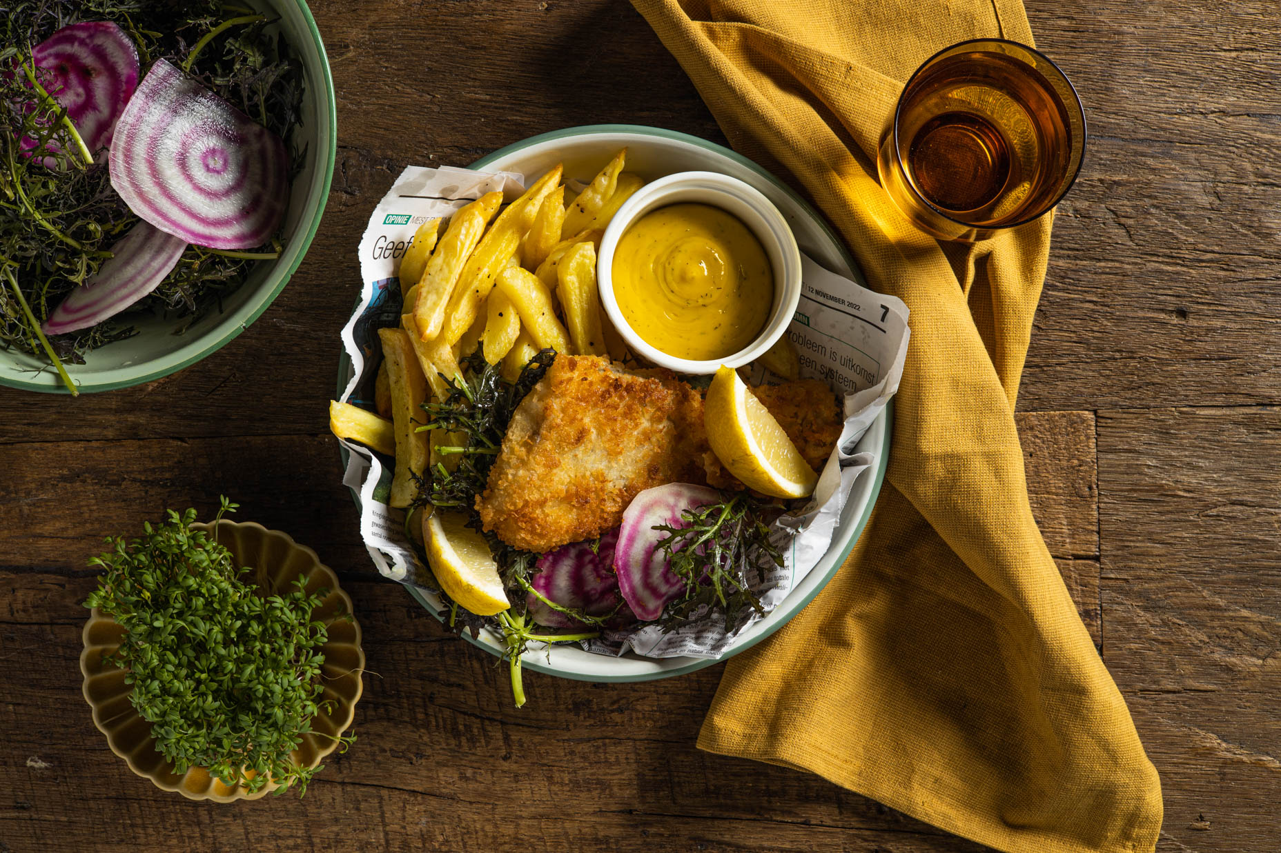 Seizoensbox | Fish & Chips met chioggiabiet