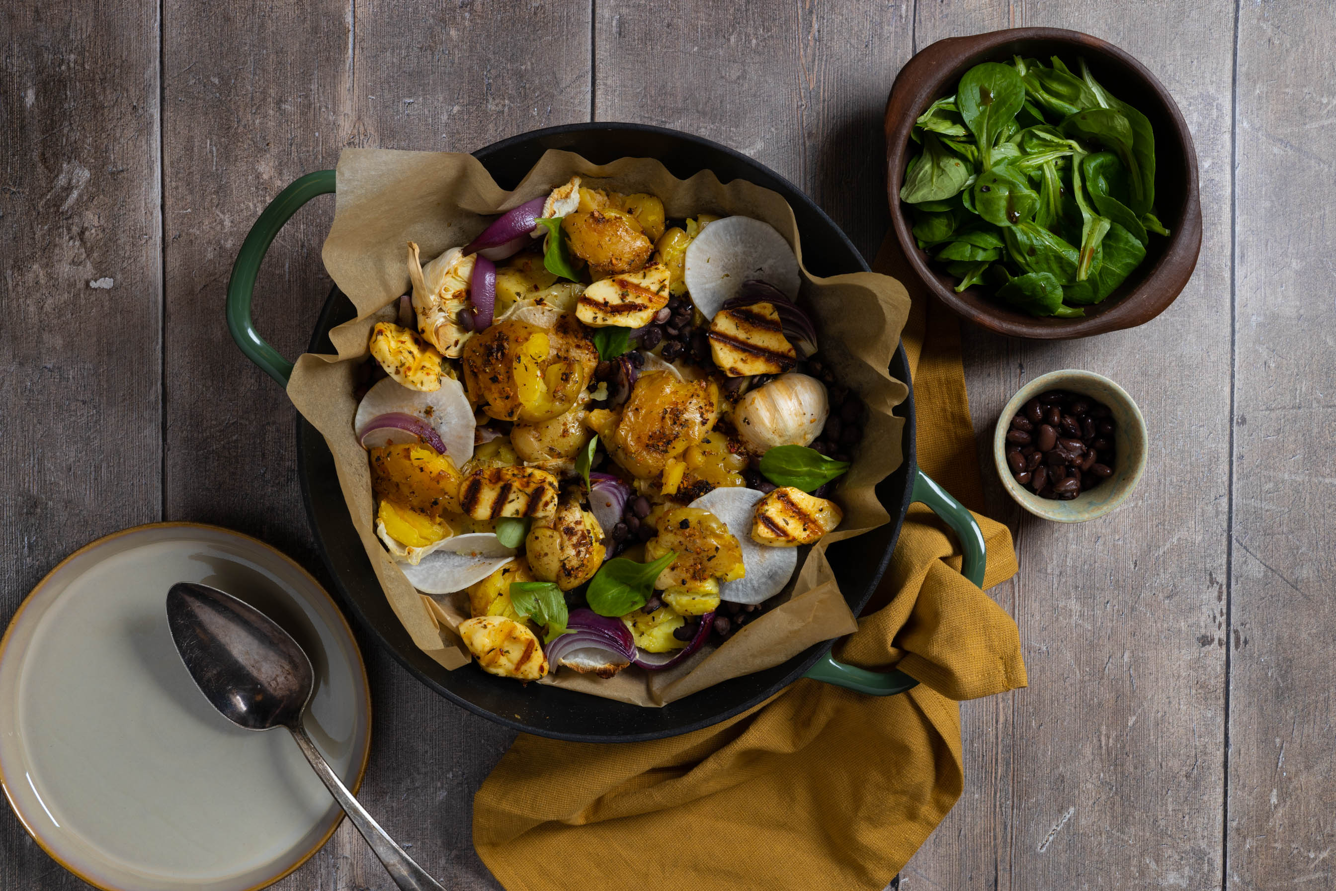 Seizoensbox V MV | Chimichurri traybake met rammenas