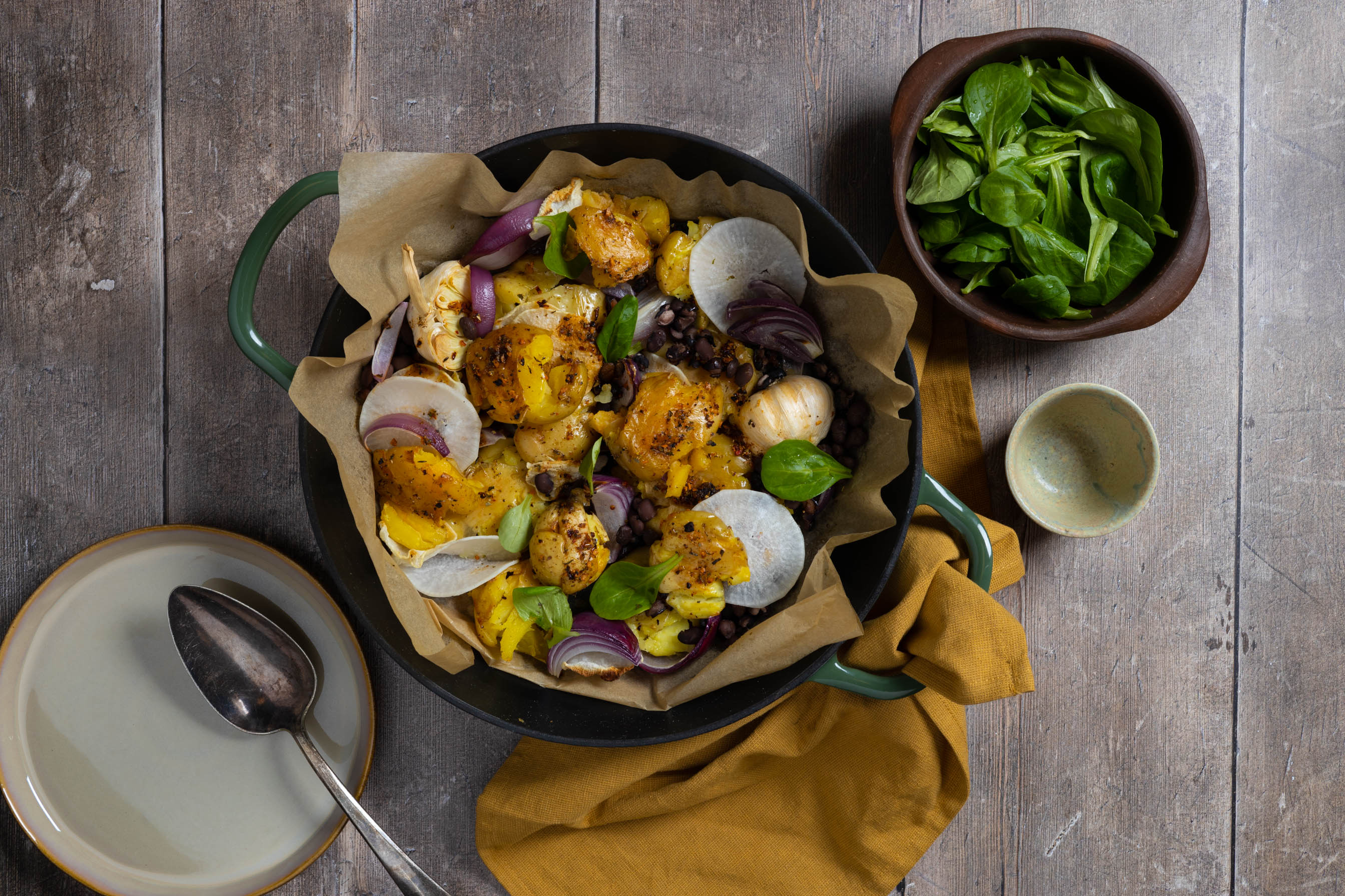 Seizoensbox Vegan | Chimichurri traybake