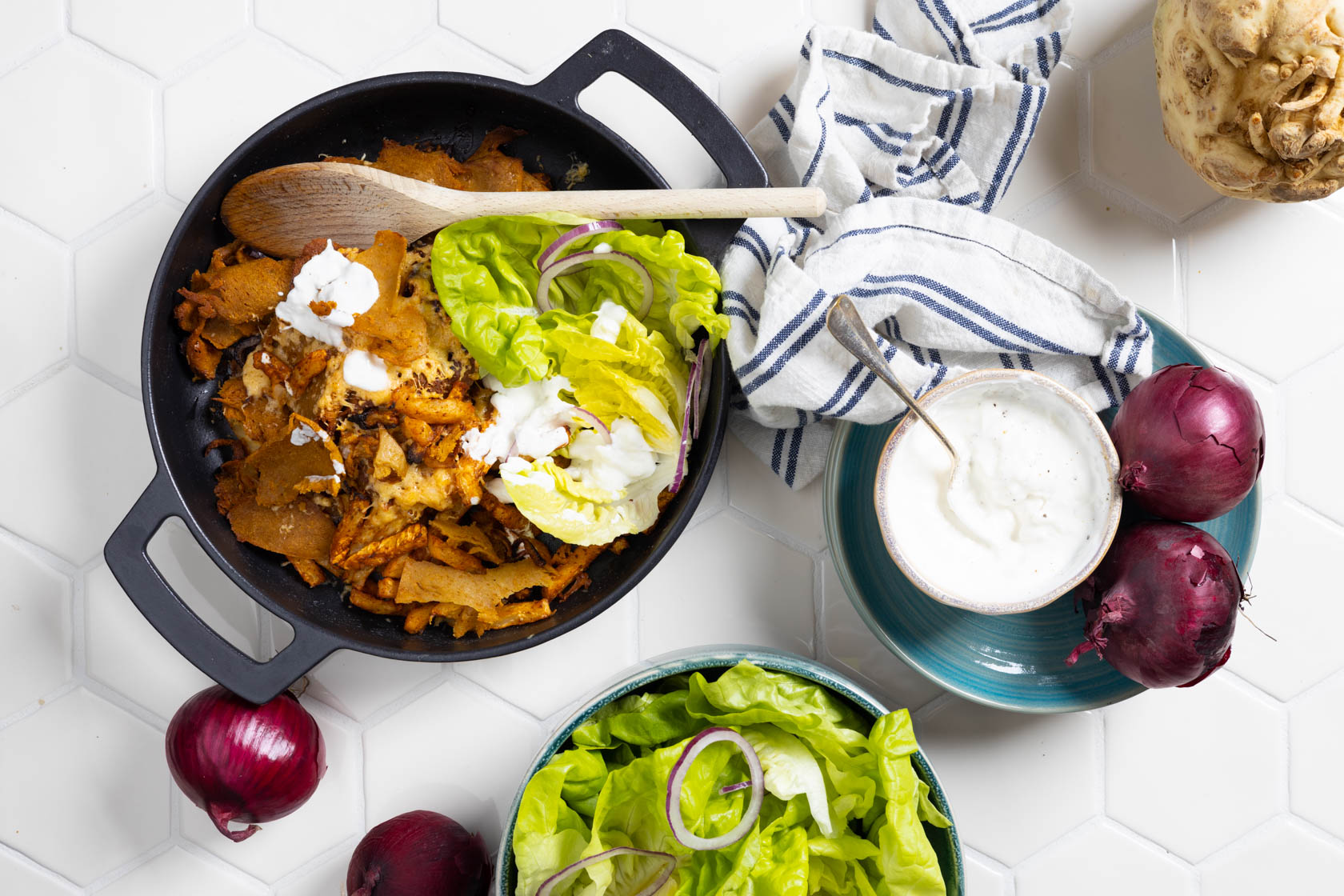 Kapsalon met vegan döner