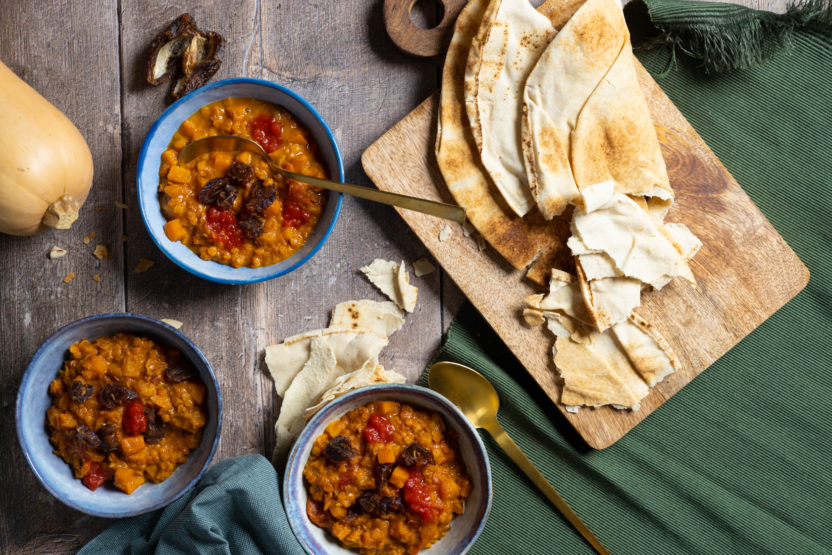 Gemak VEGA | Dahl met dadel en pompoen