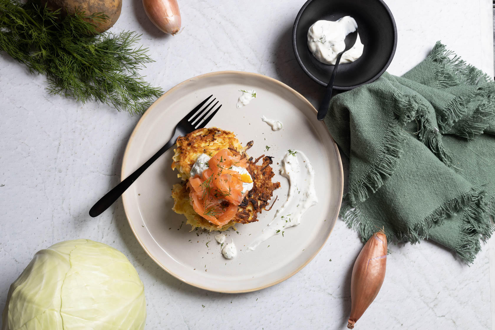 Seizoensbox | Witte kool rösti met gerookte zalm
