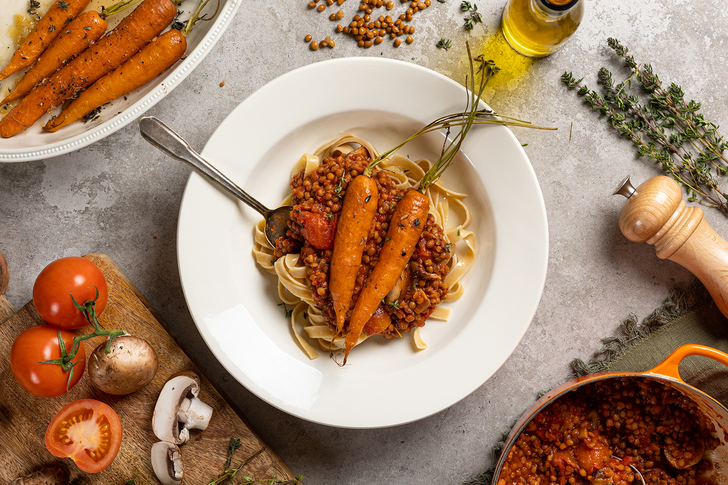 Winterse tagliatelle met kastanjechampignons