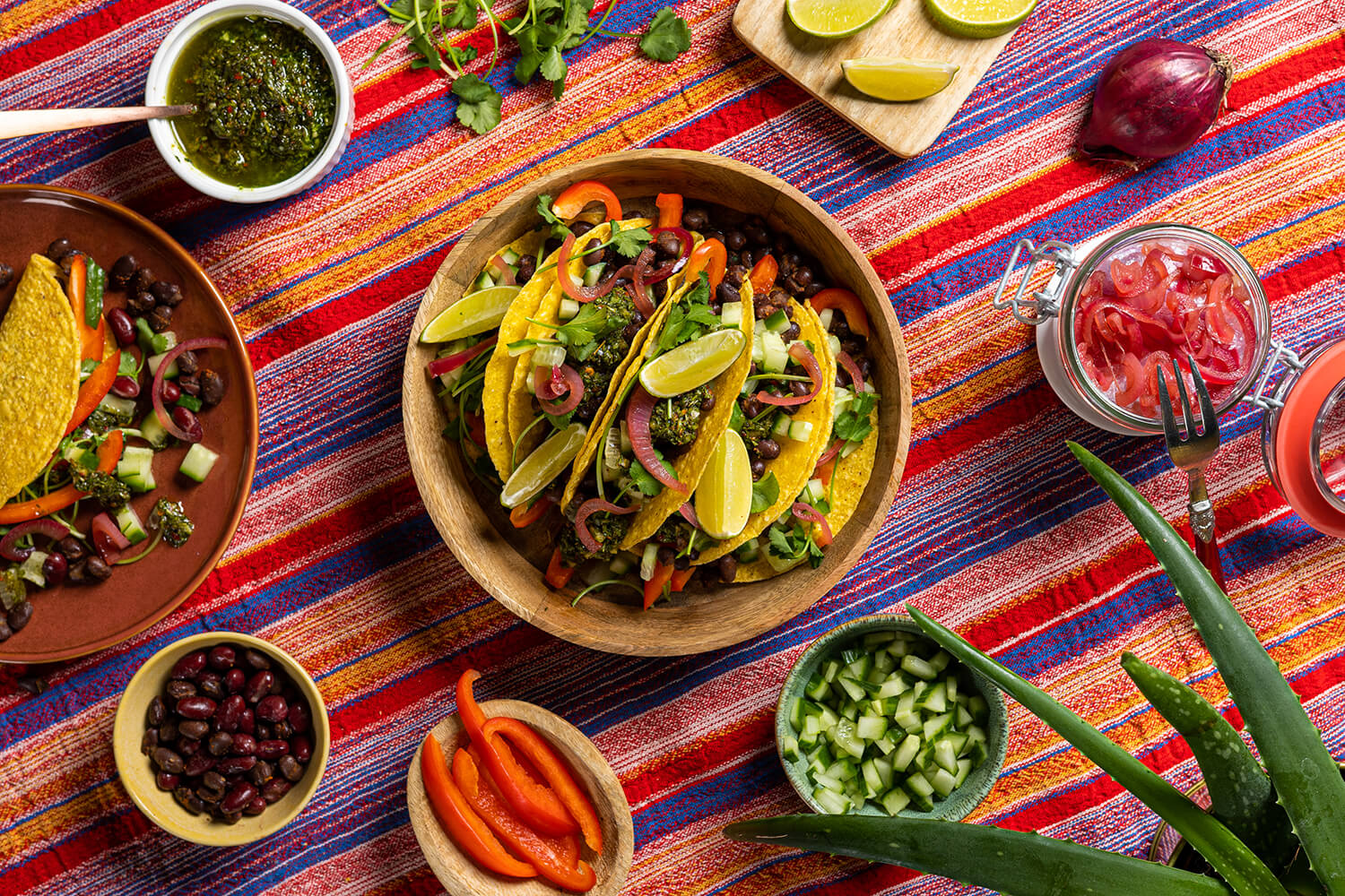 Kleurrijke taco's