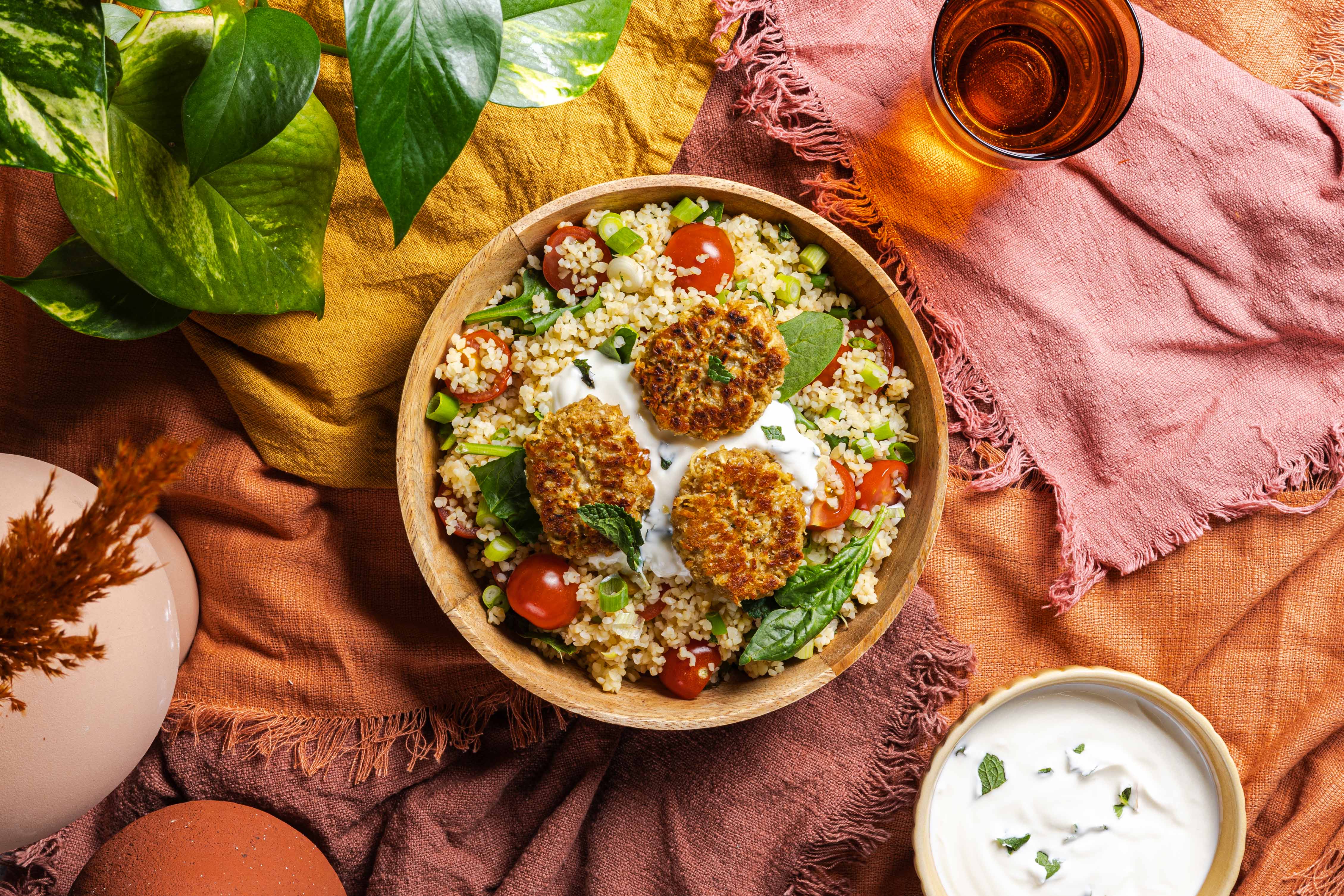 Bulgur met munt-yoghurt
