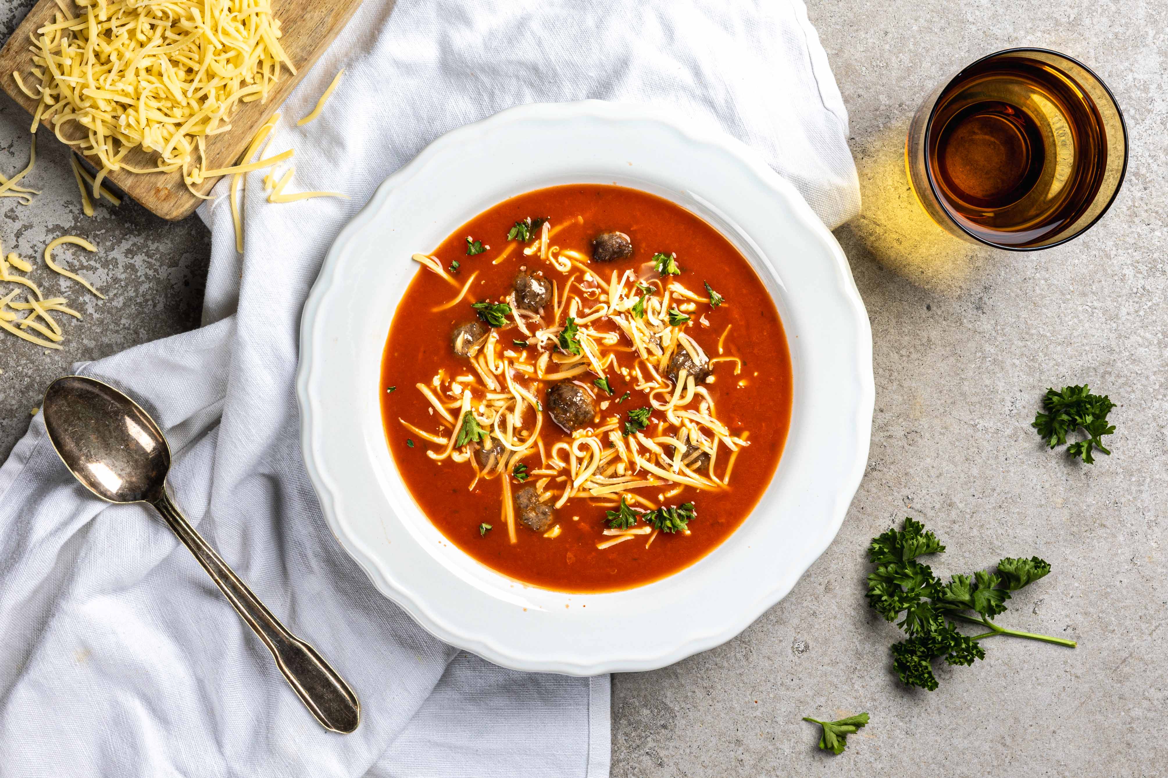 Tomatensoep met balletjes