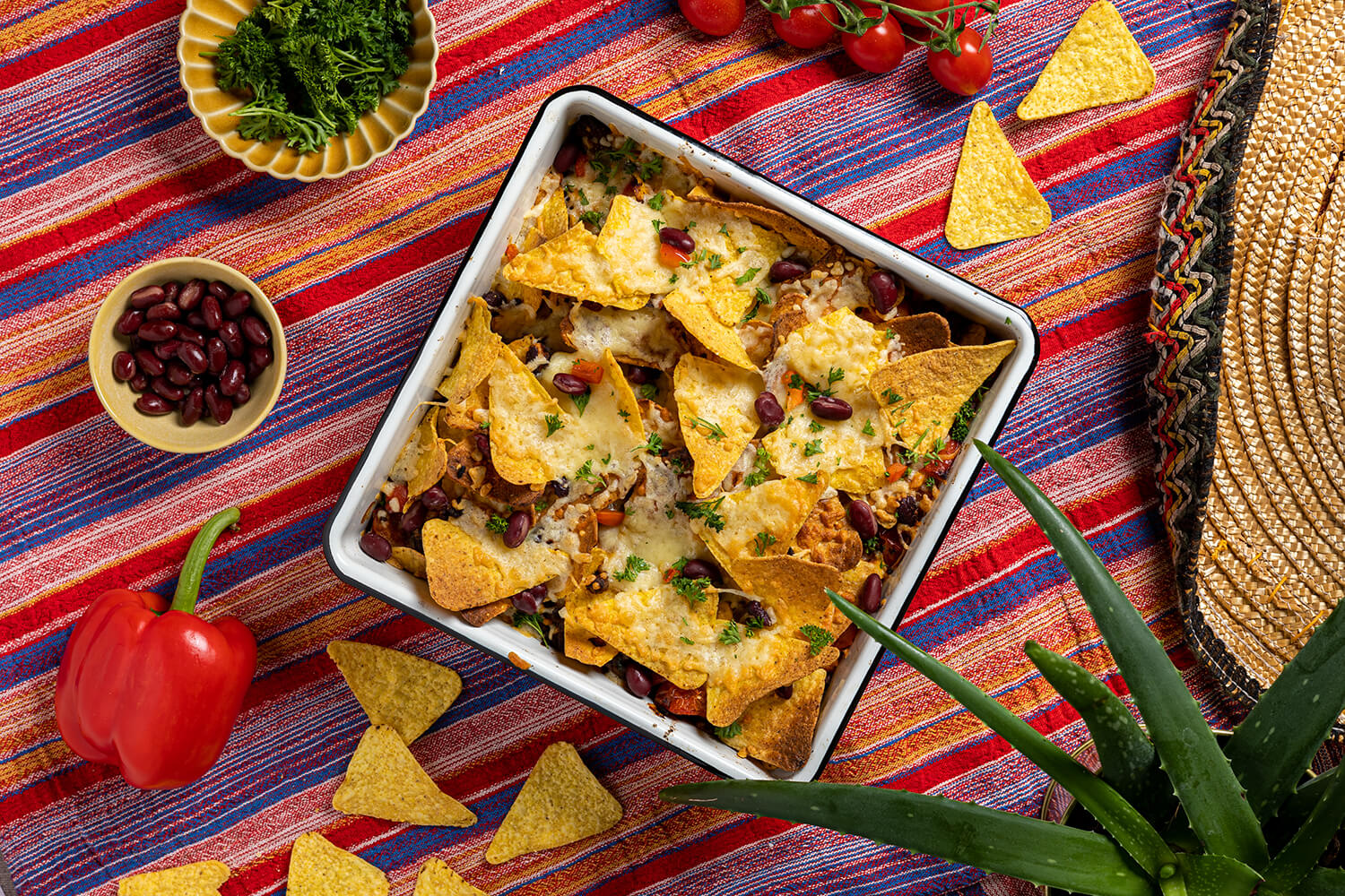 Mexicaans feestje met tortilla chips