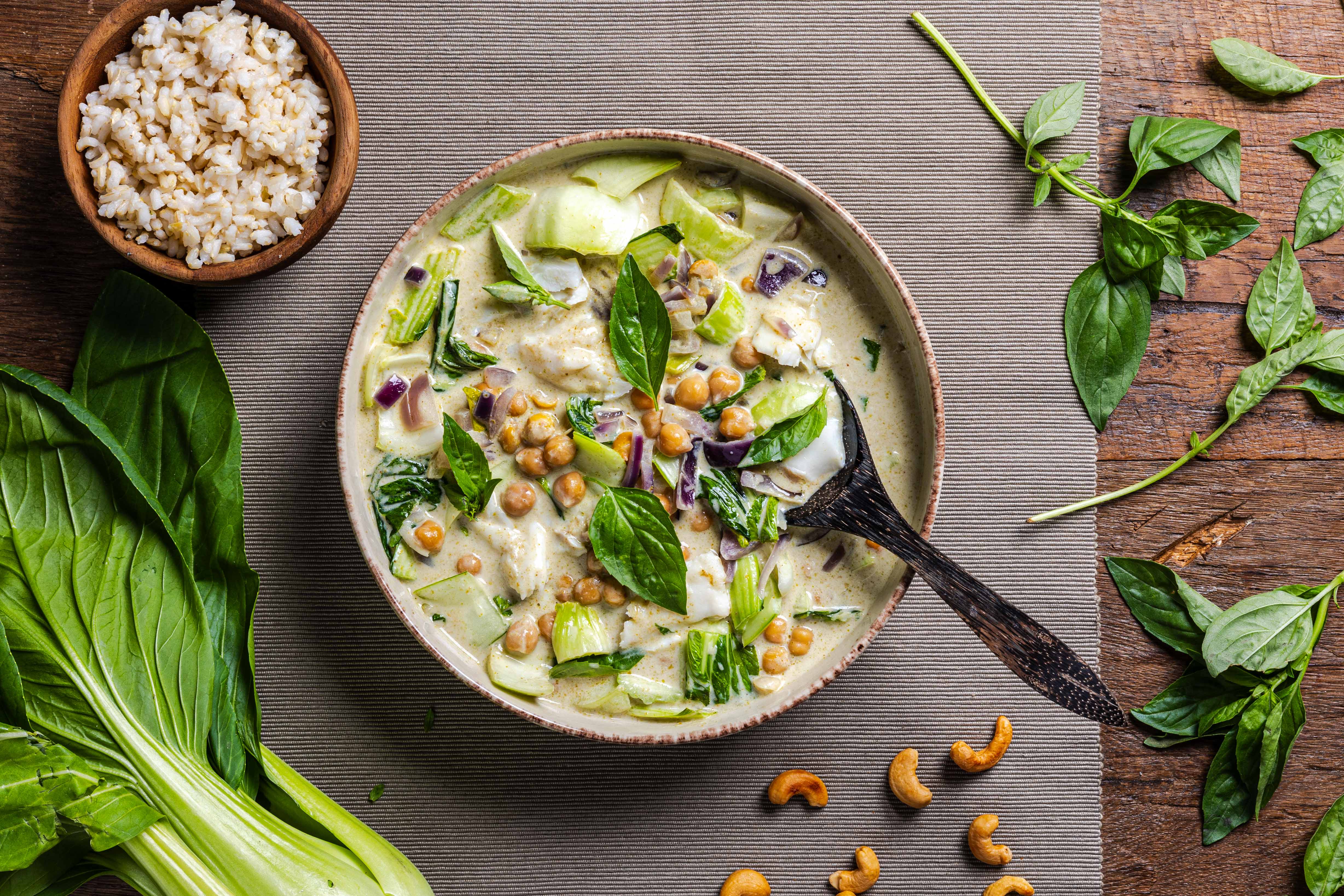 Groene viscurry