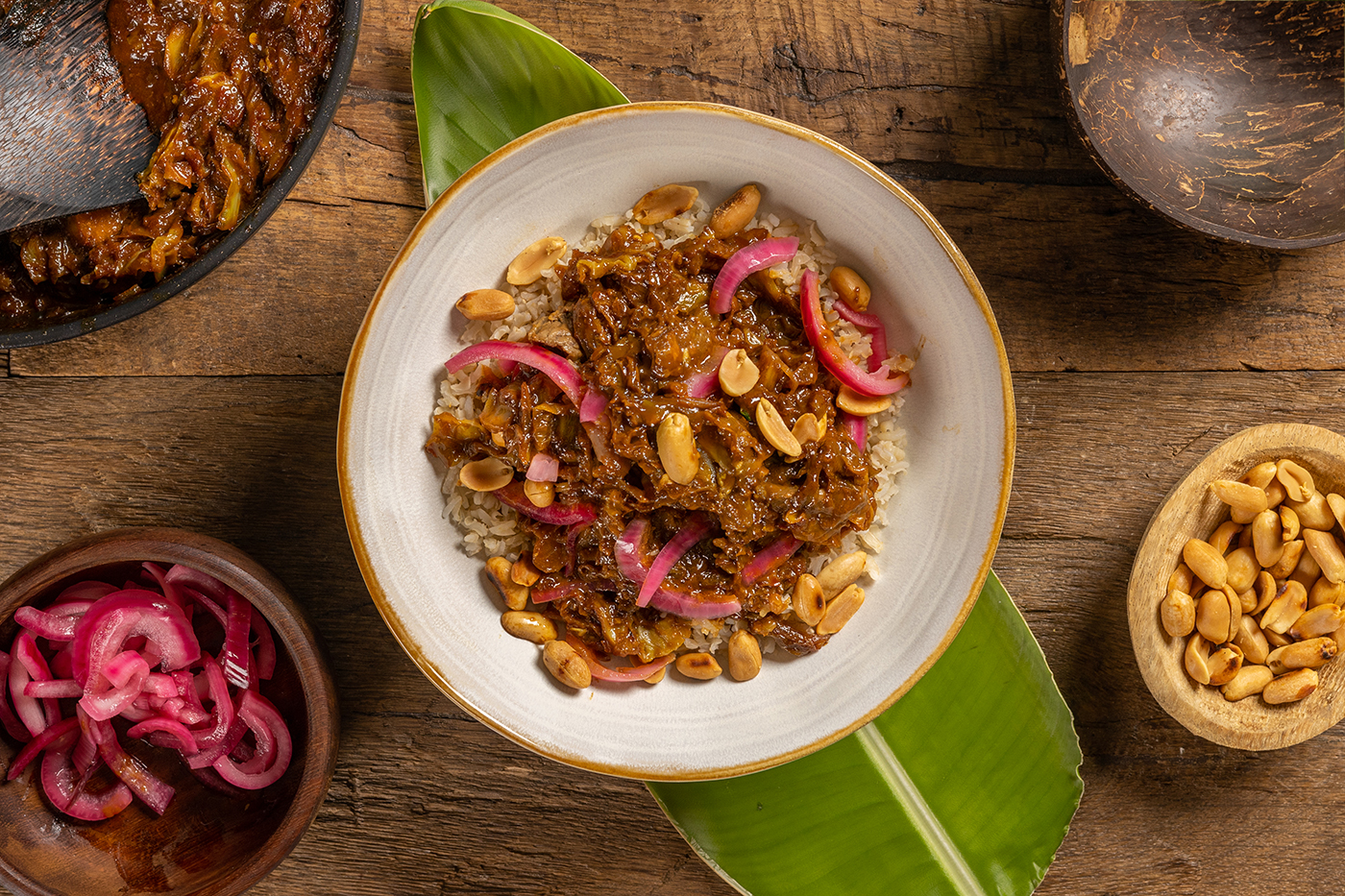 Rendang van witte kool