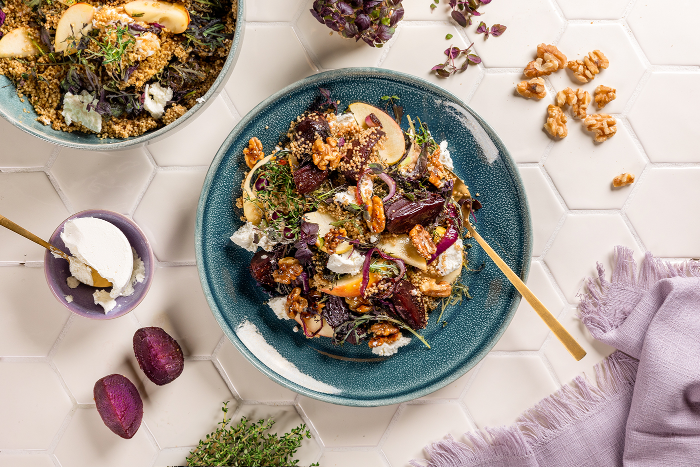 Quinoa met gegrilde bietjes