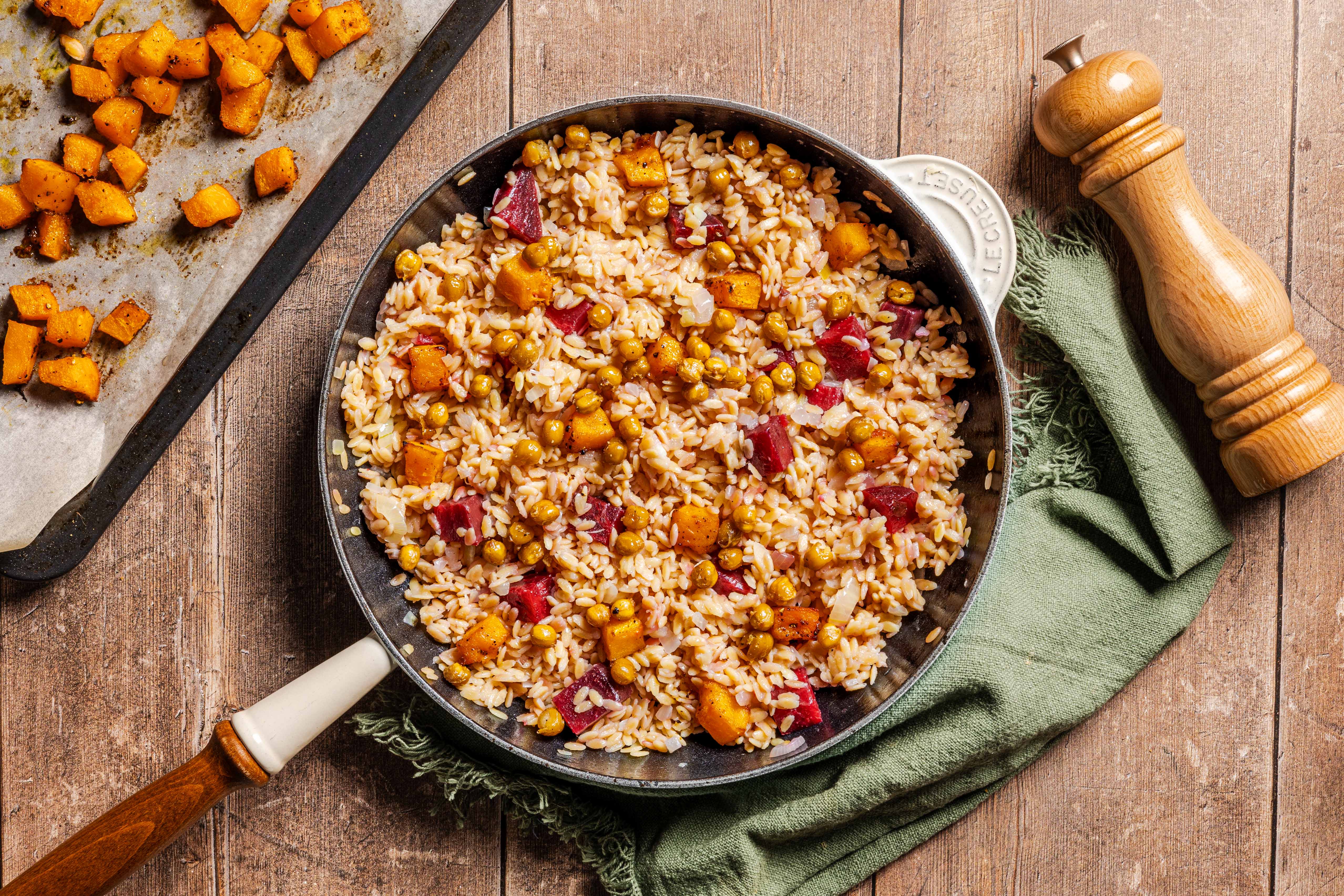 Romige wortel orzo
