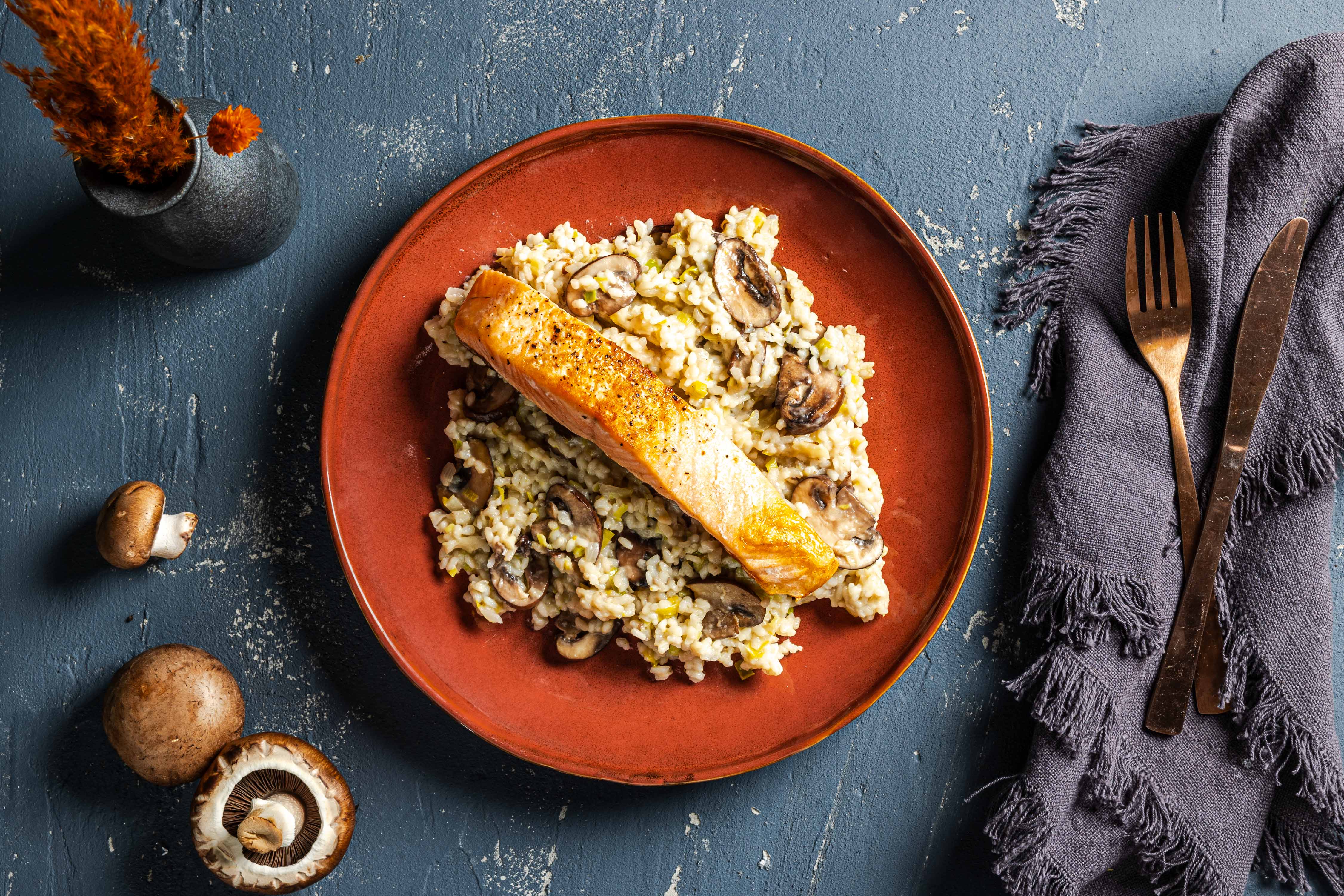 Risotto met zalm