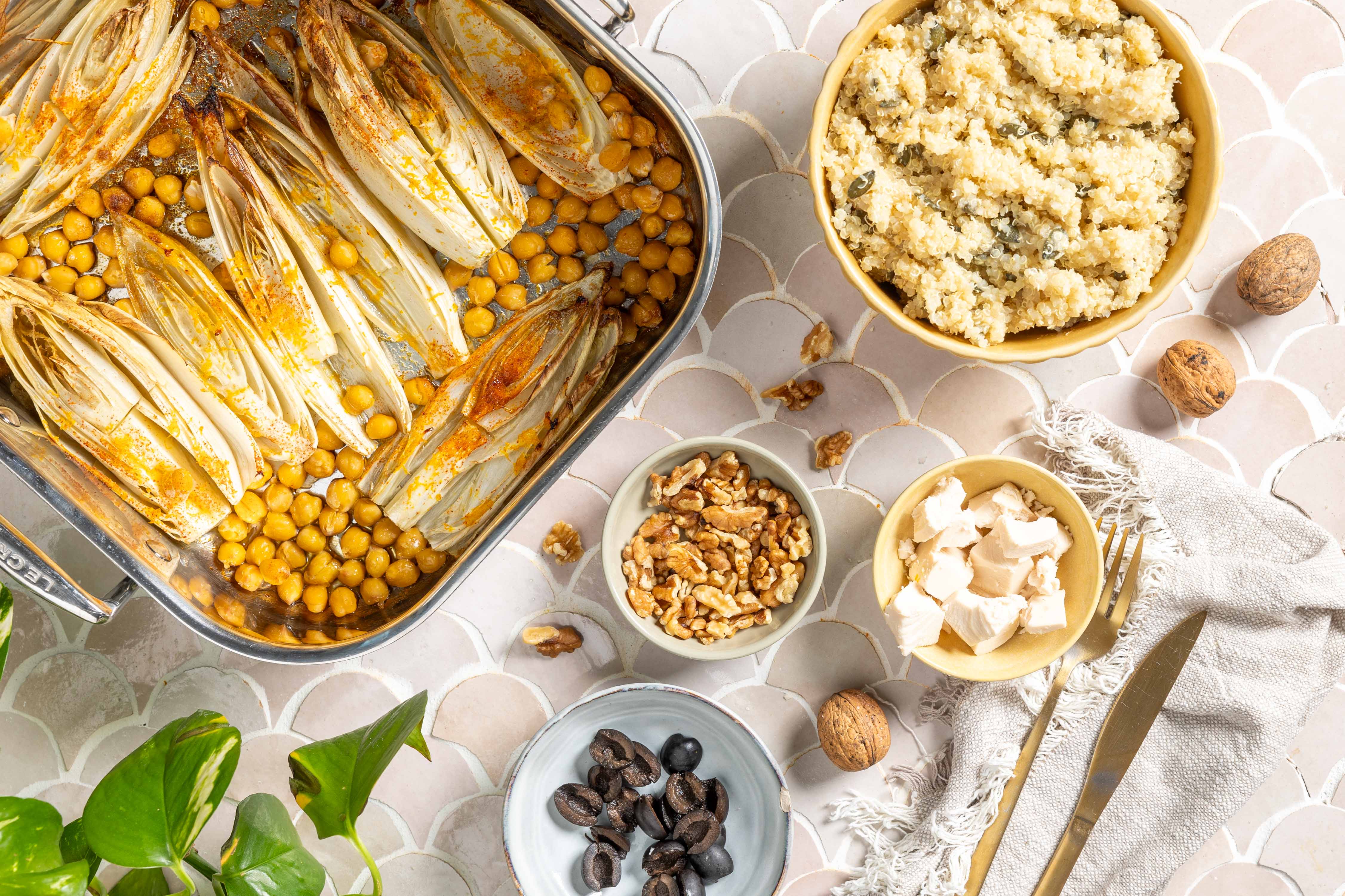 Witlof uit de oven met walnoten