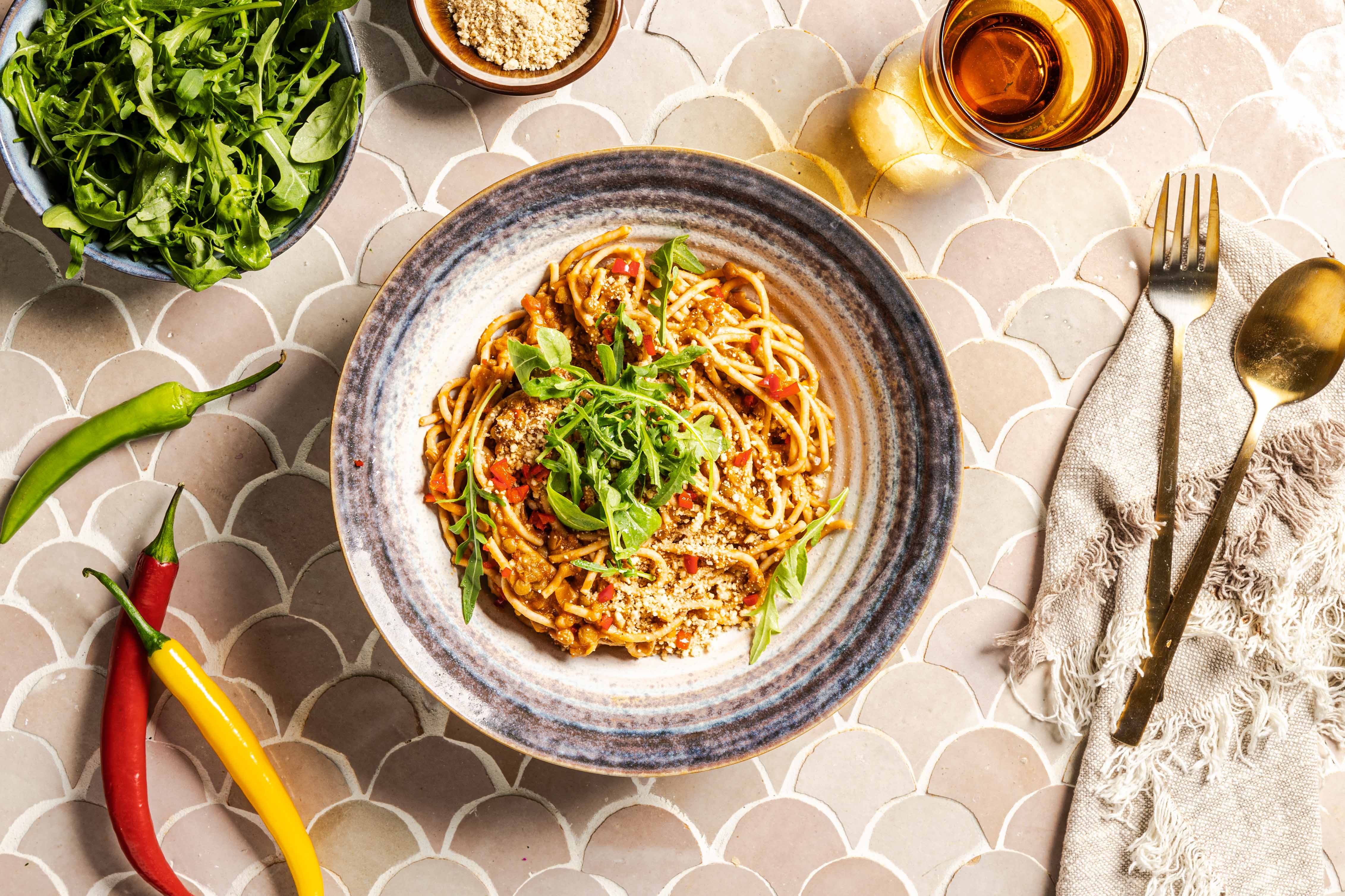 Pittige spaghetti all'arrabiata