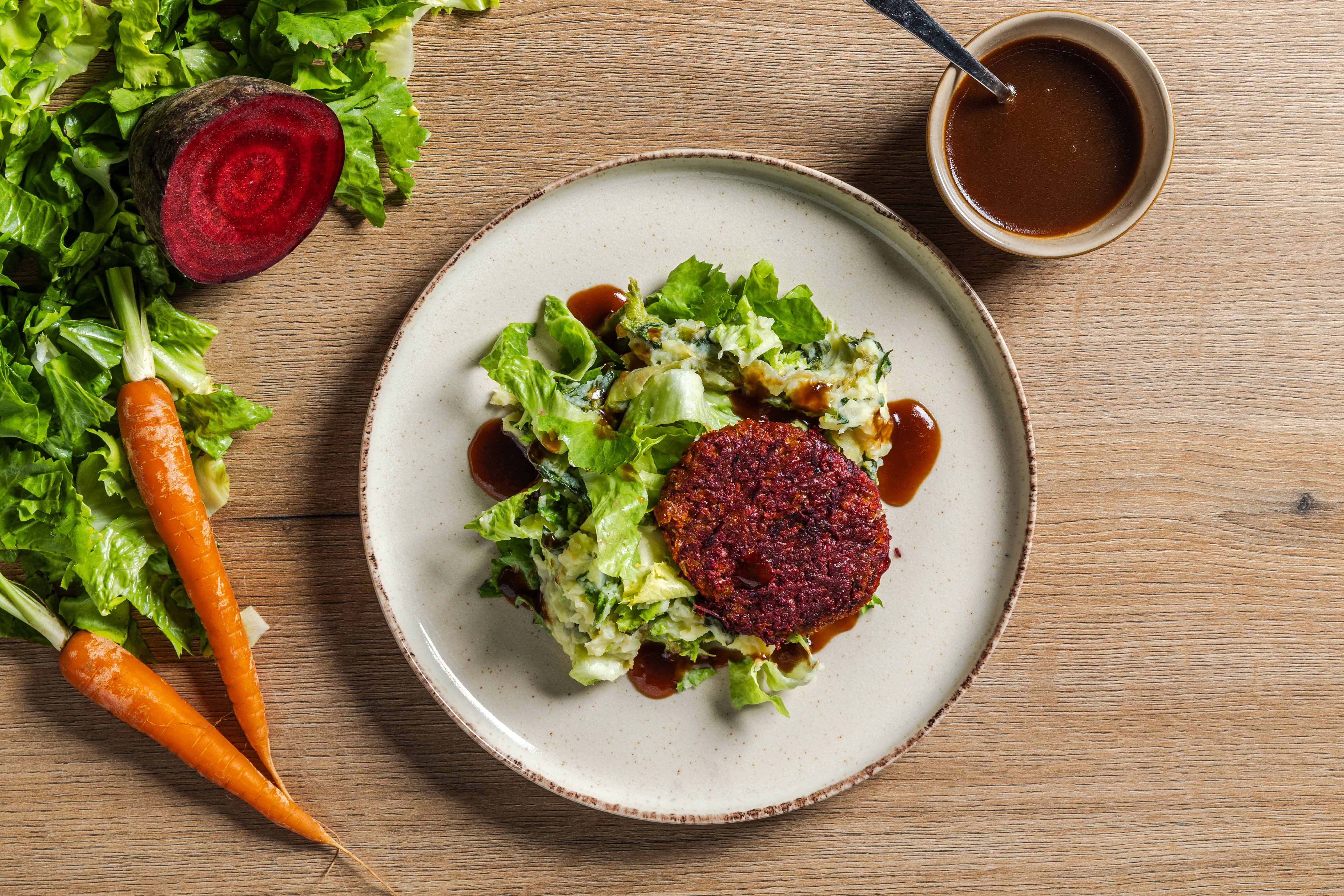 Andijviestamp met red carrotburger