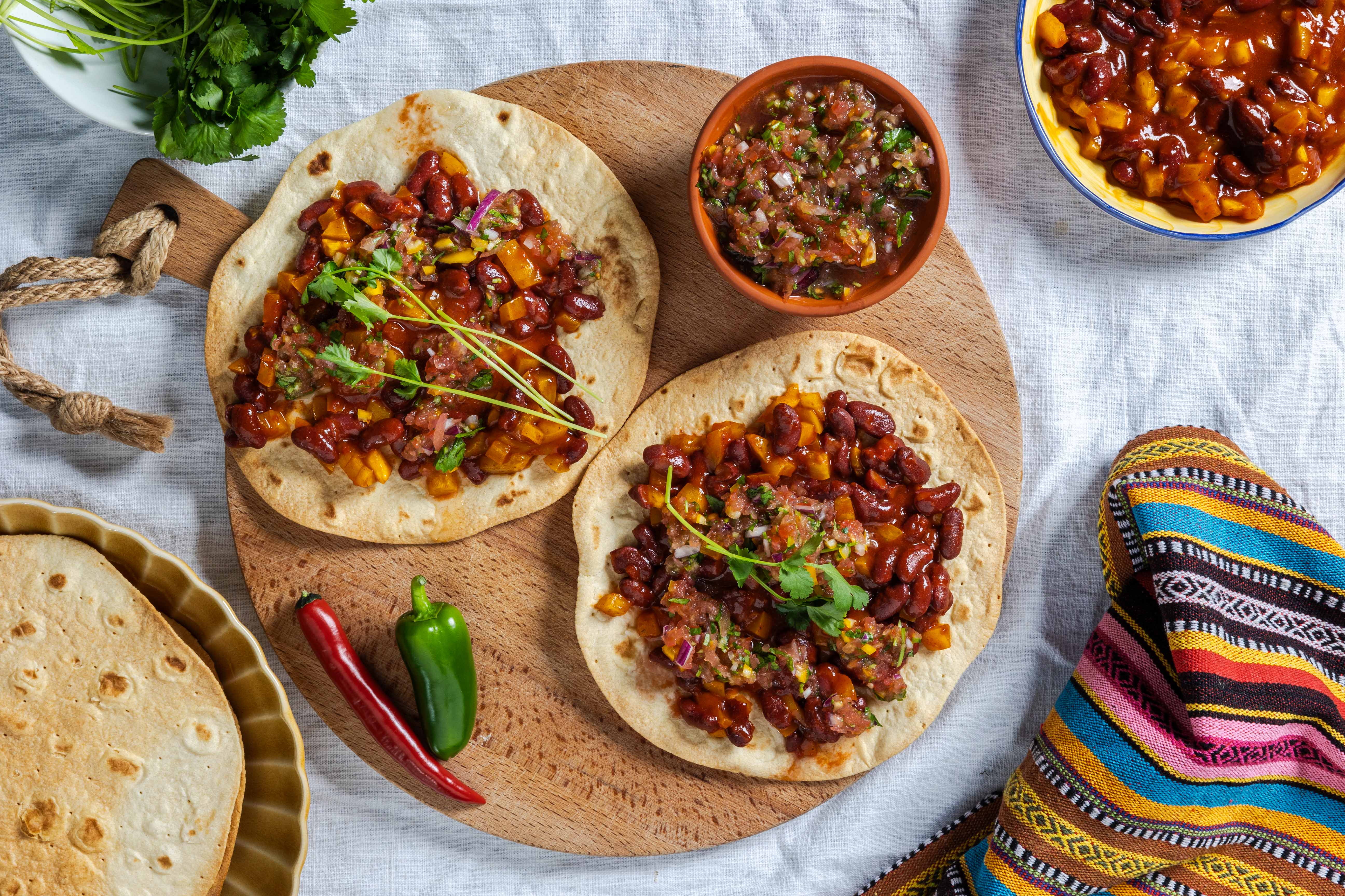 Tostada’s met zelfgemaakte salsa
