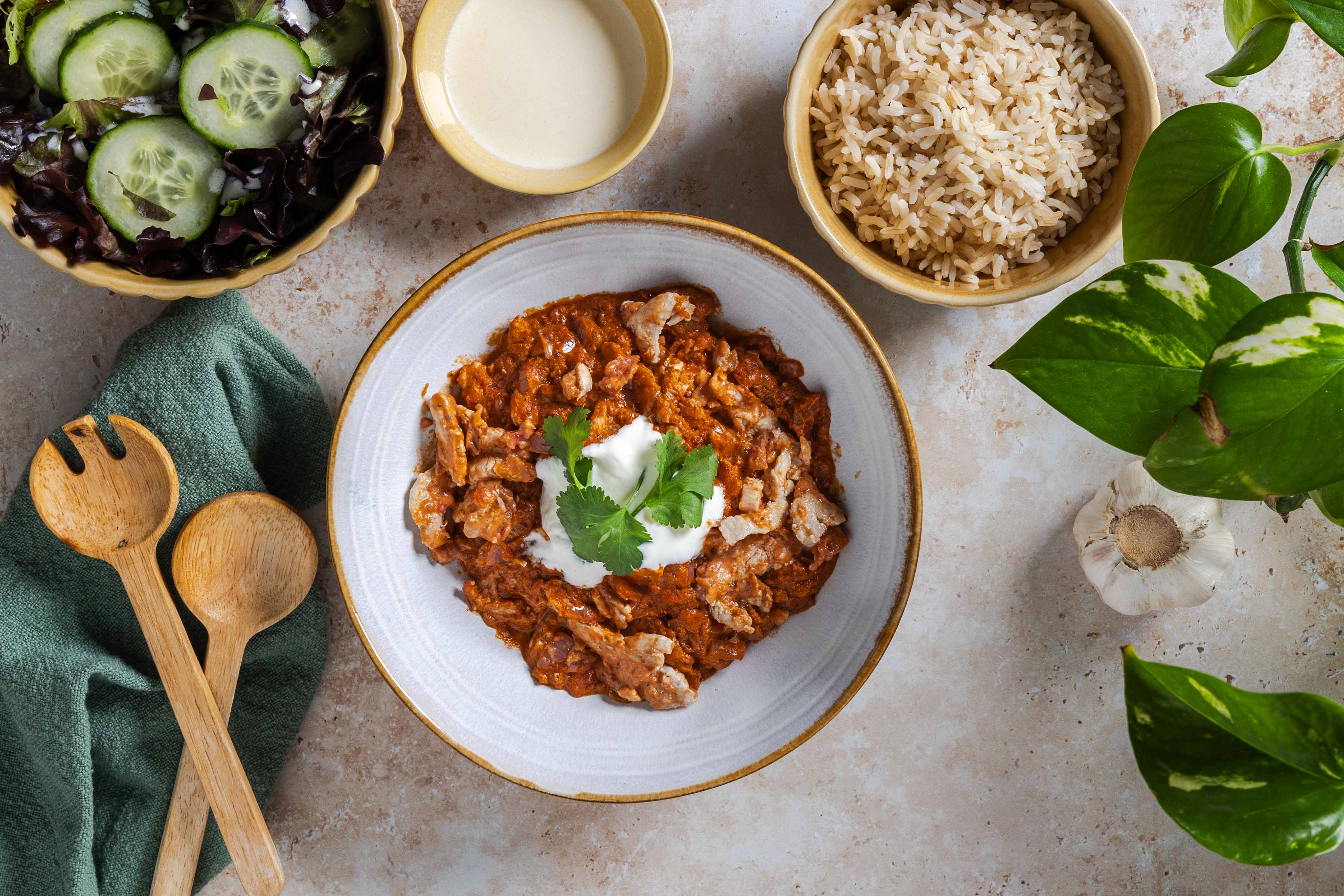 Indiase curry met kalkoen,