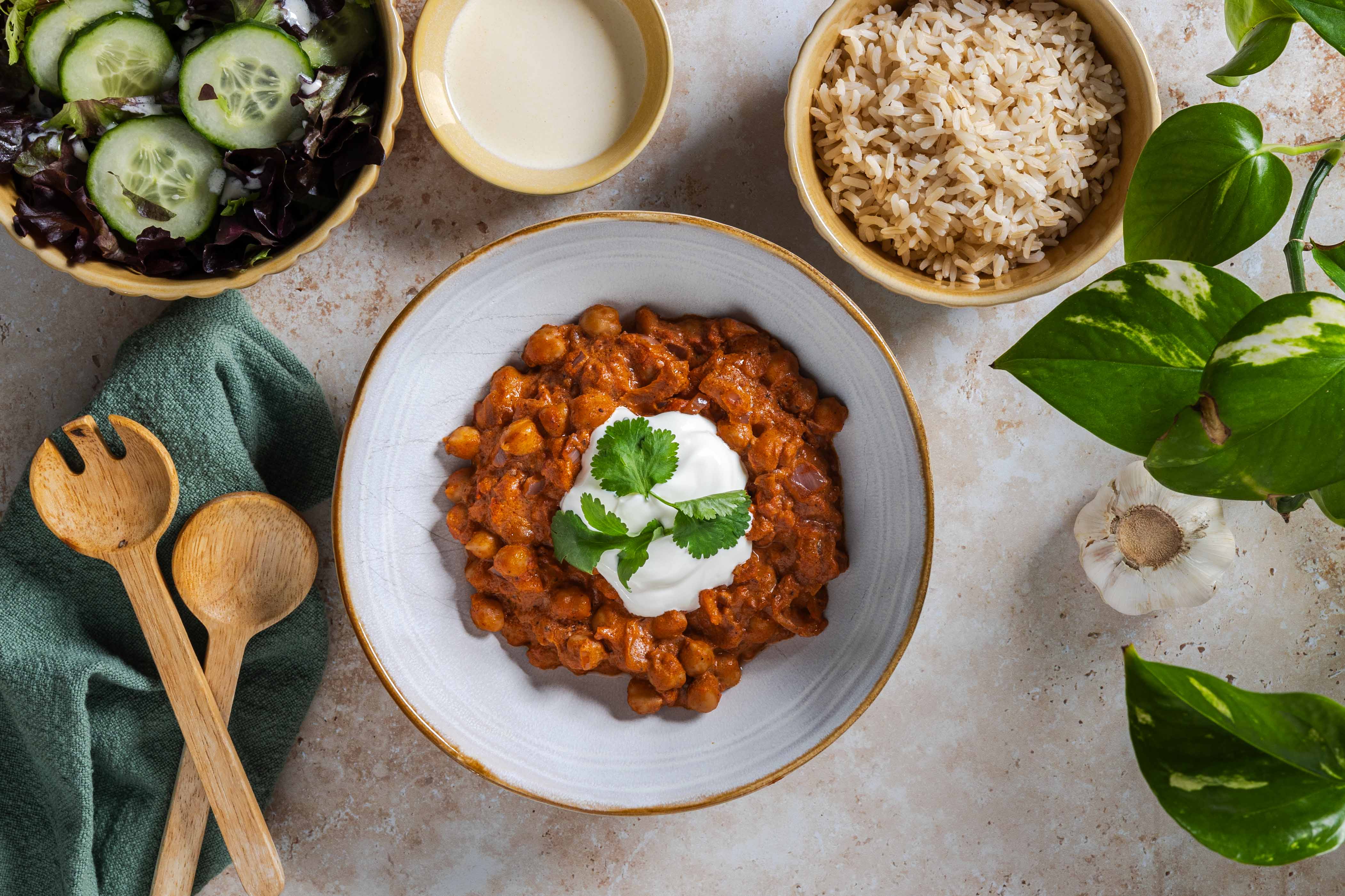 Indiase curry met kikkererwten,