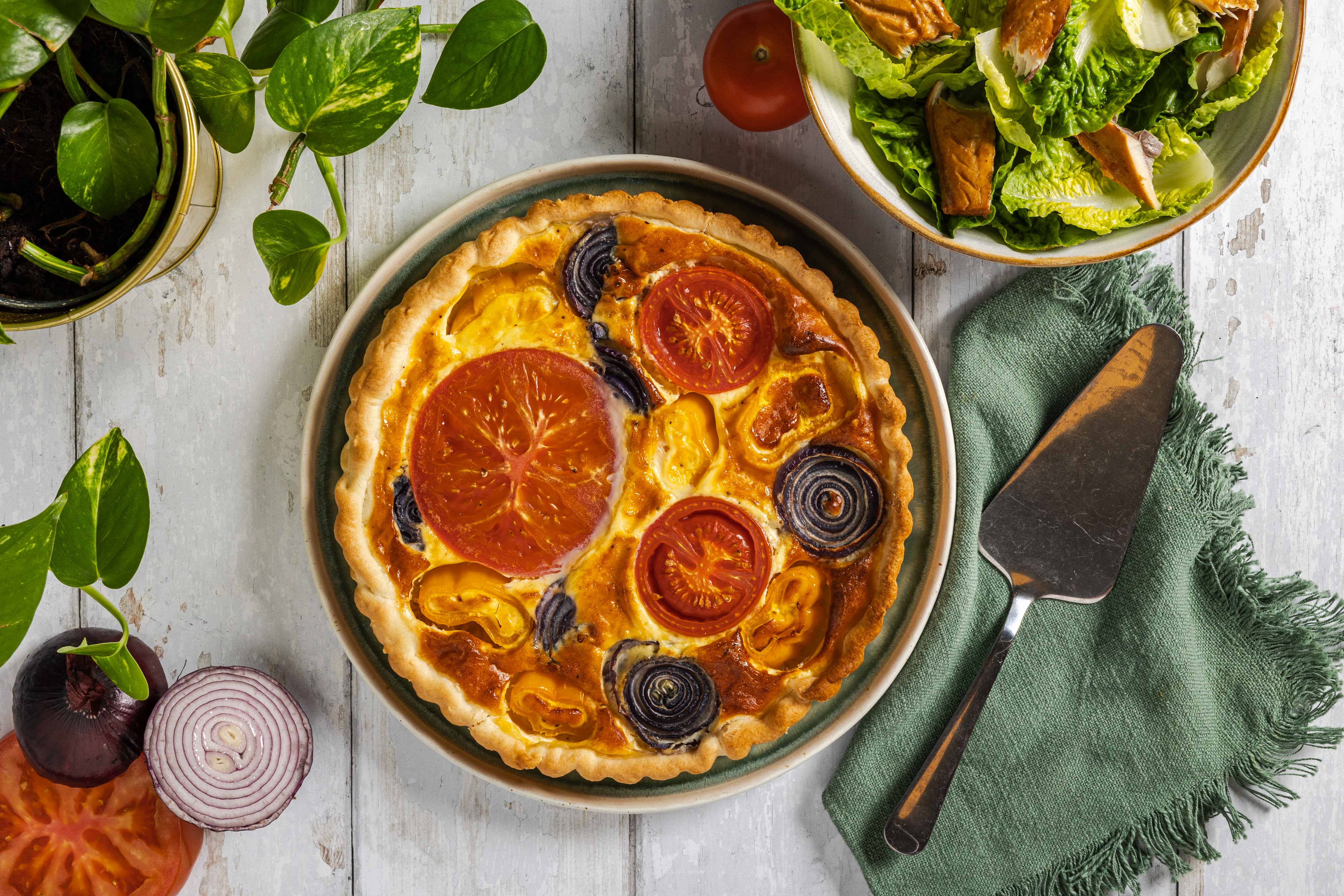 Zomerse tomatenquiche