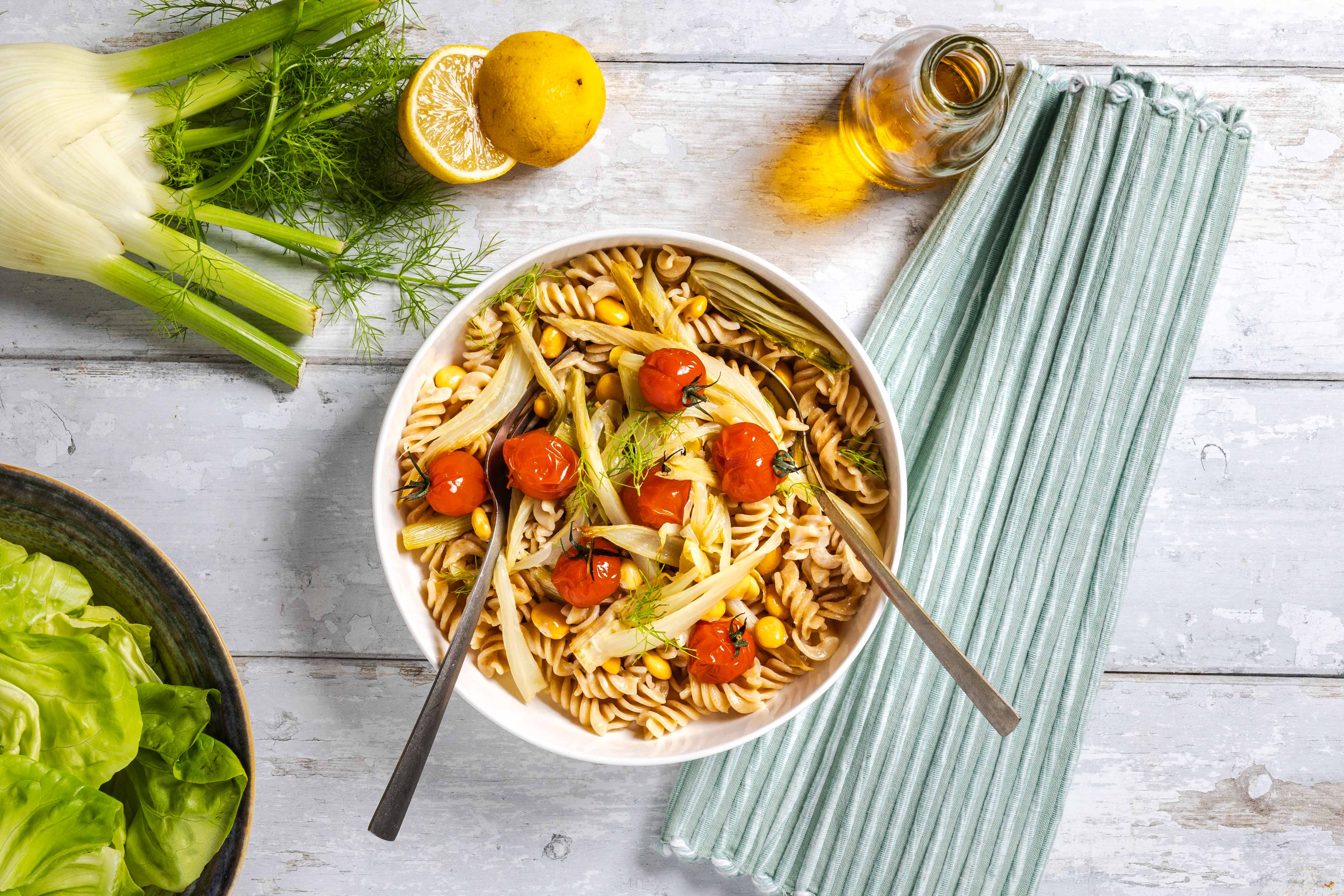 Pasta met citroen,
