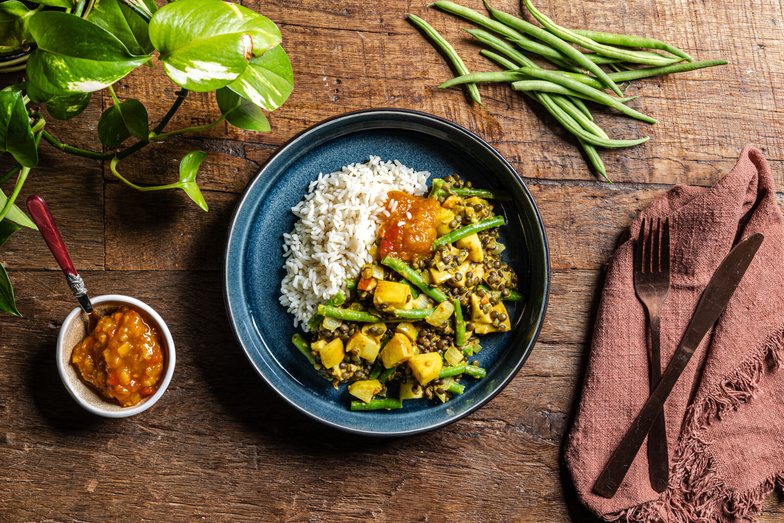 Vegan roerbak bobotie