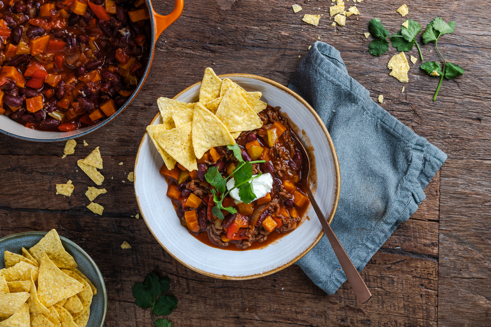 Chili con carne bowl