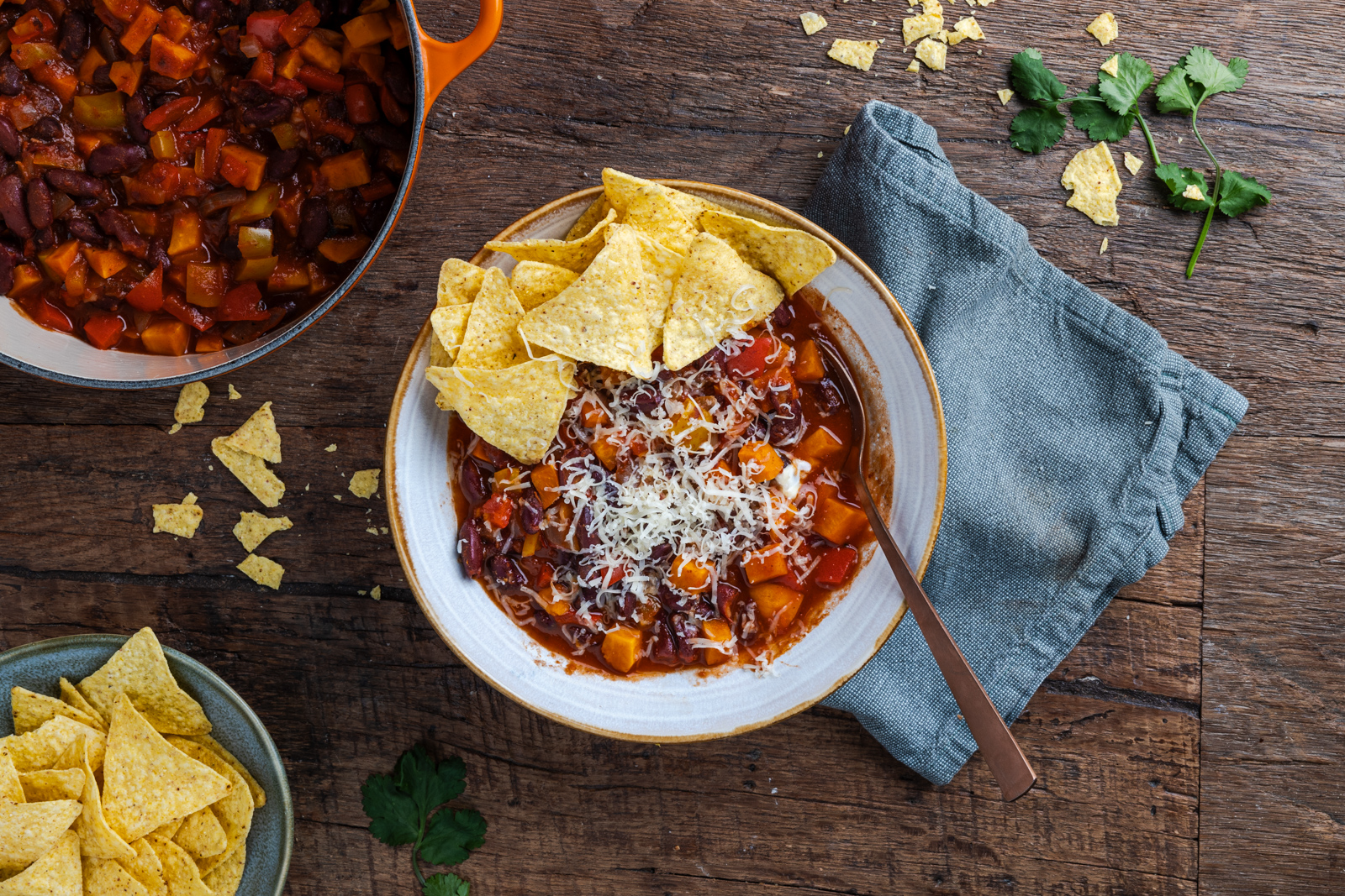 Chili sin carne bowl