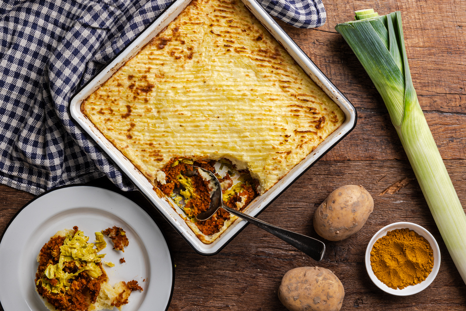 Ovenschotel met prei a la crème