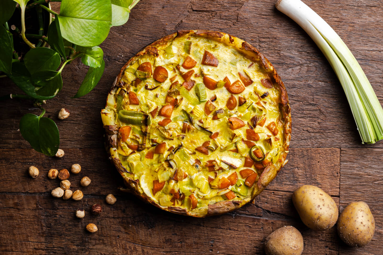 Aardappelquiche met prei