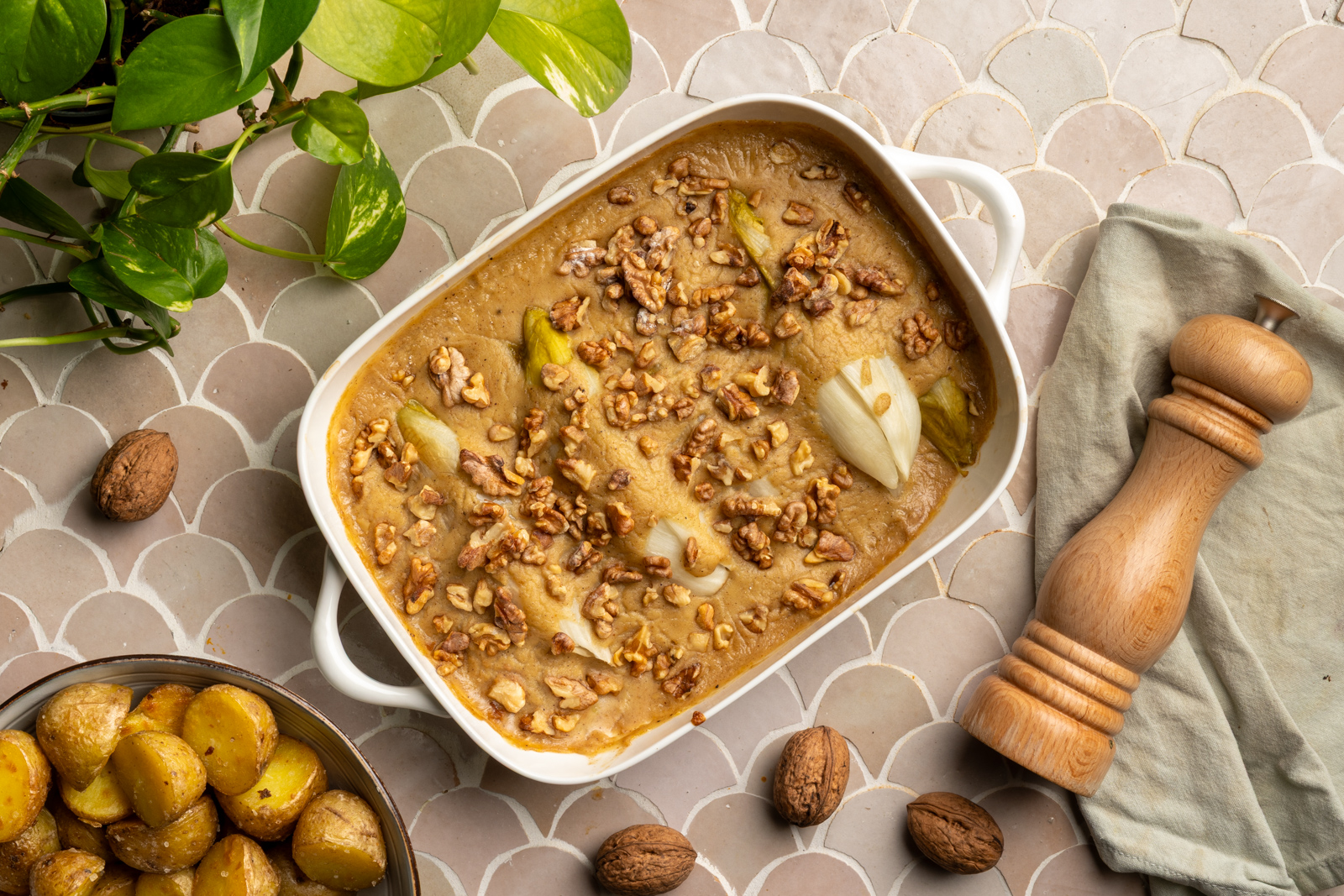 Vegan Witlof ovenschotel