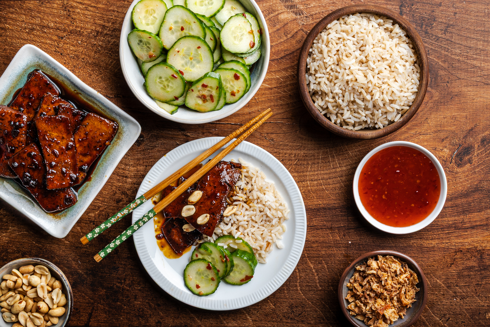 Tempeh in ketjapsaus