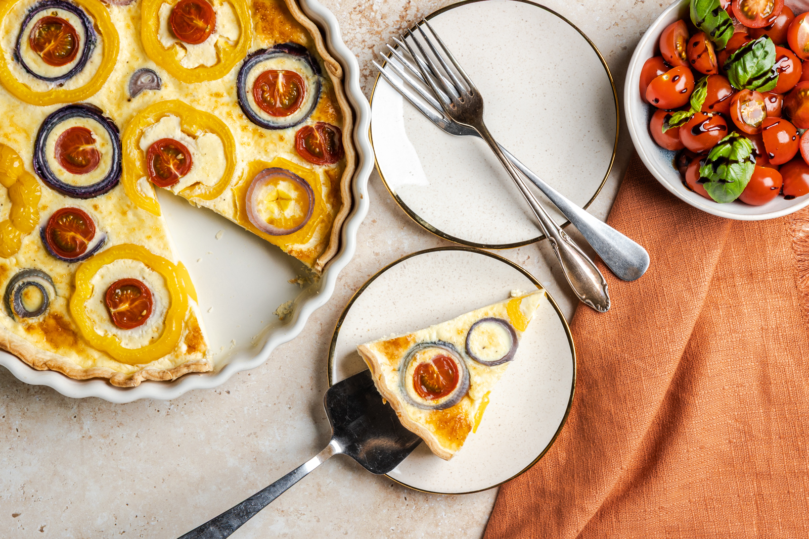 Mediterrane tomatenquiche