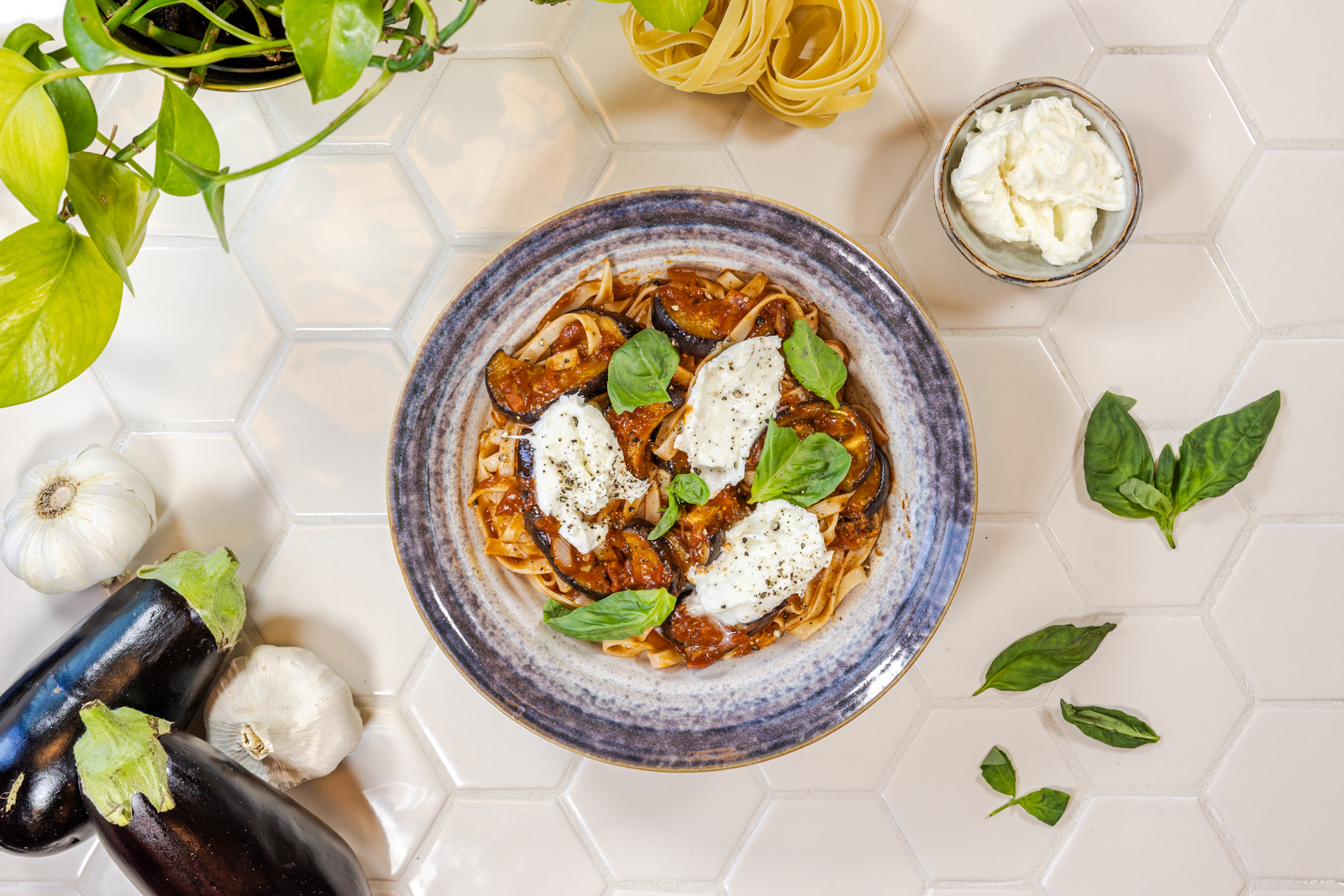 Pasta pomodoro met buffelmozzarella
