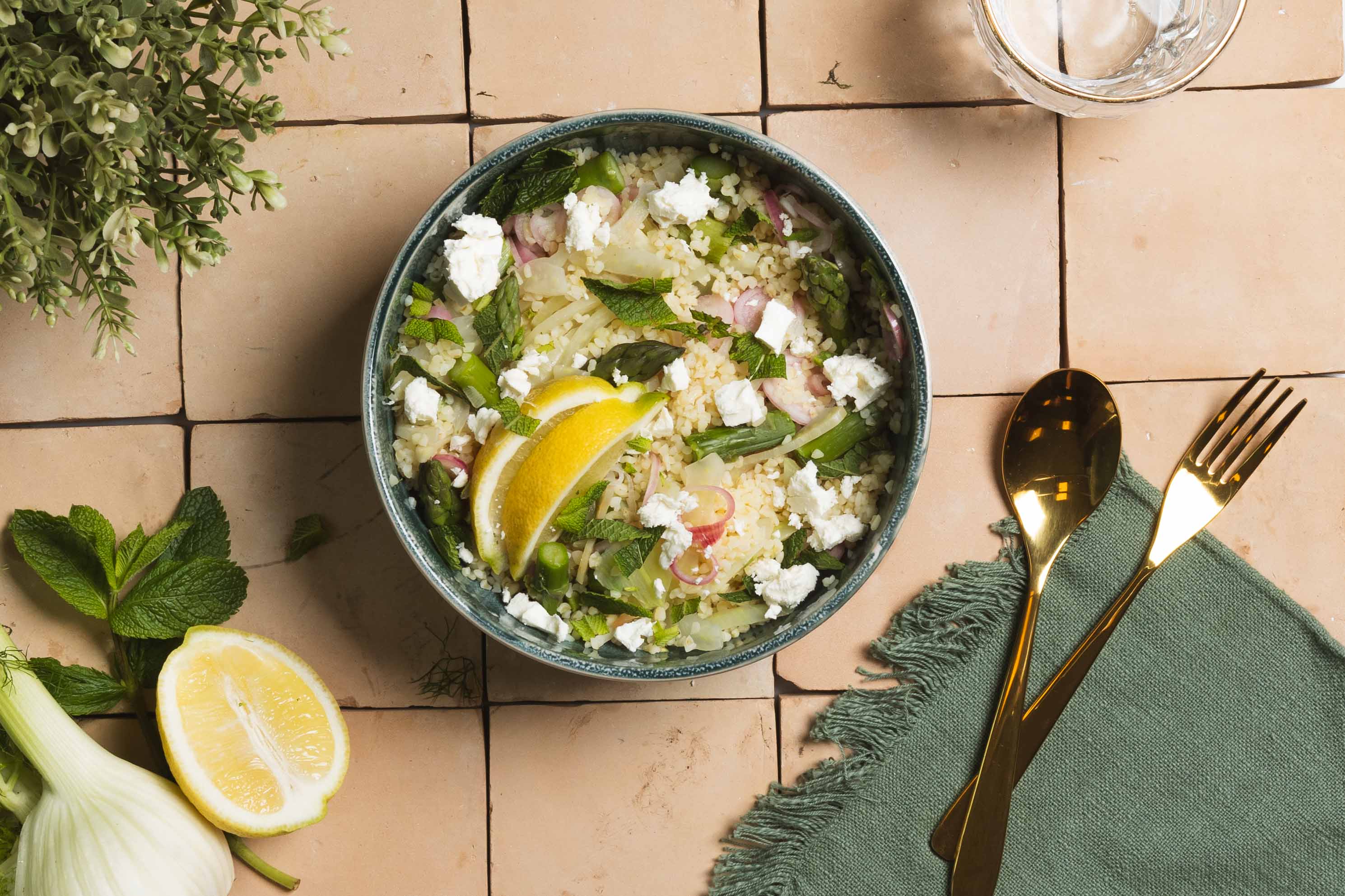 Bulgursalade met feta