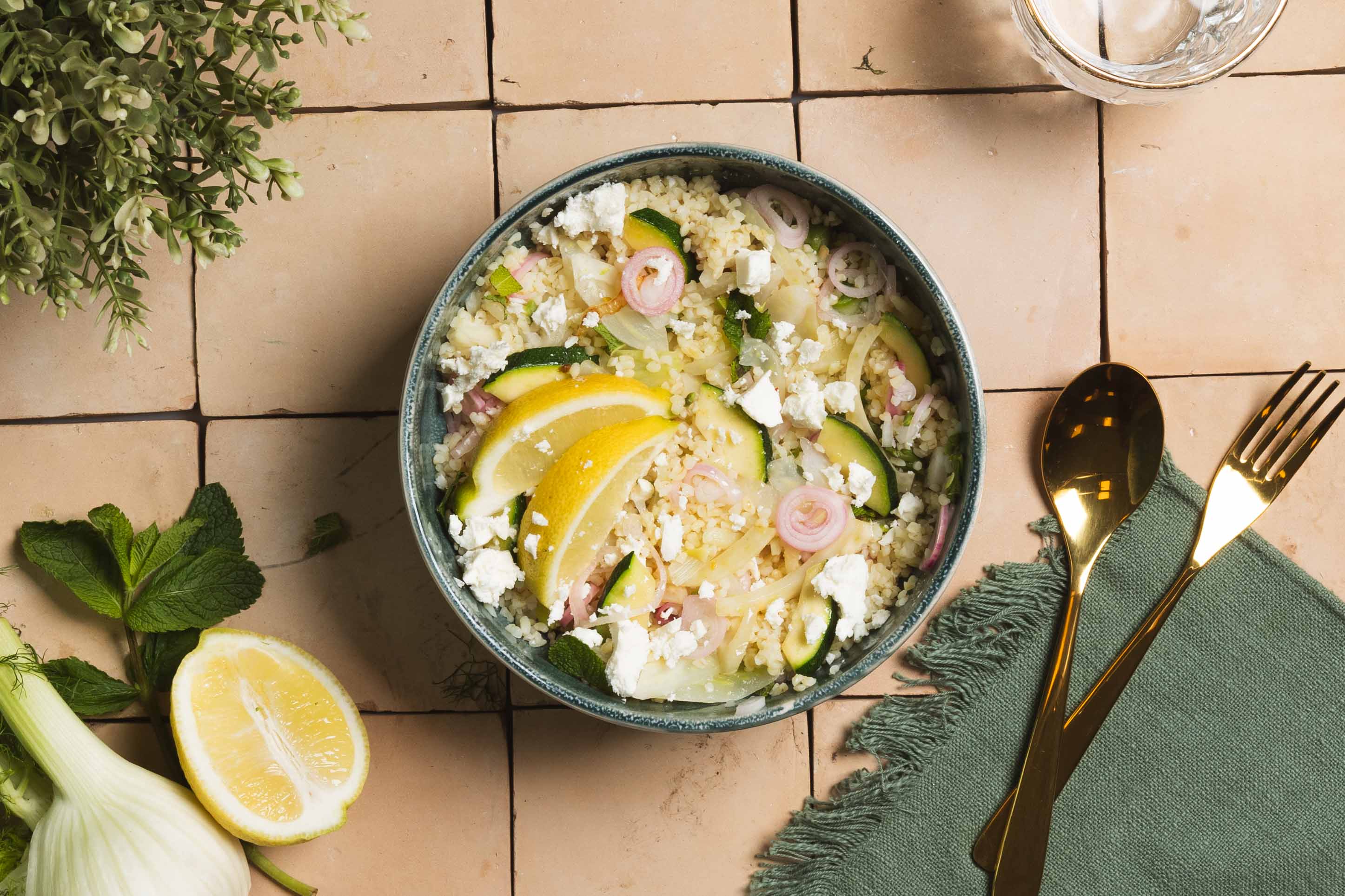 Bulgursalade met feta