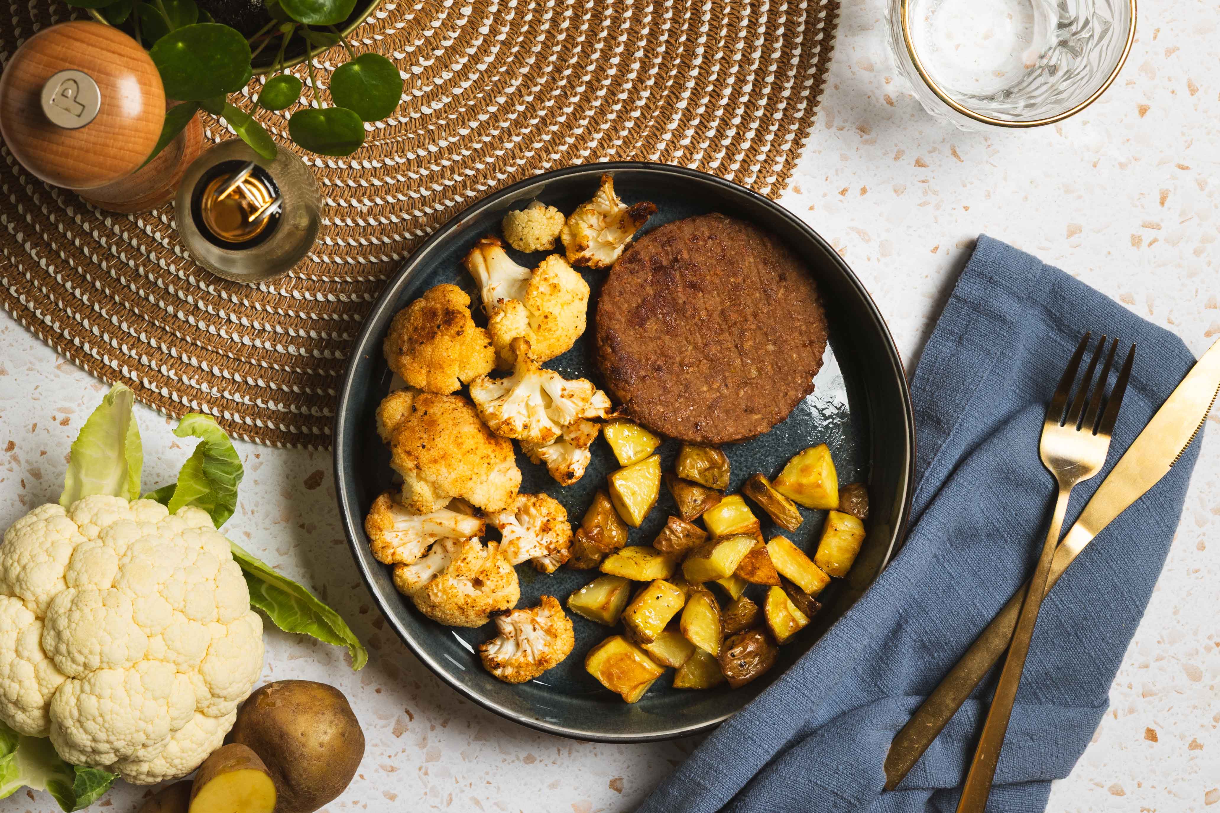 Vega burger met bloemkool