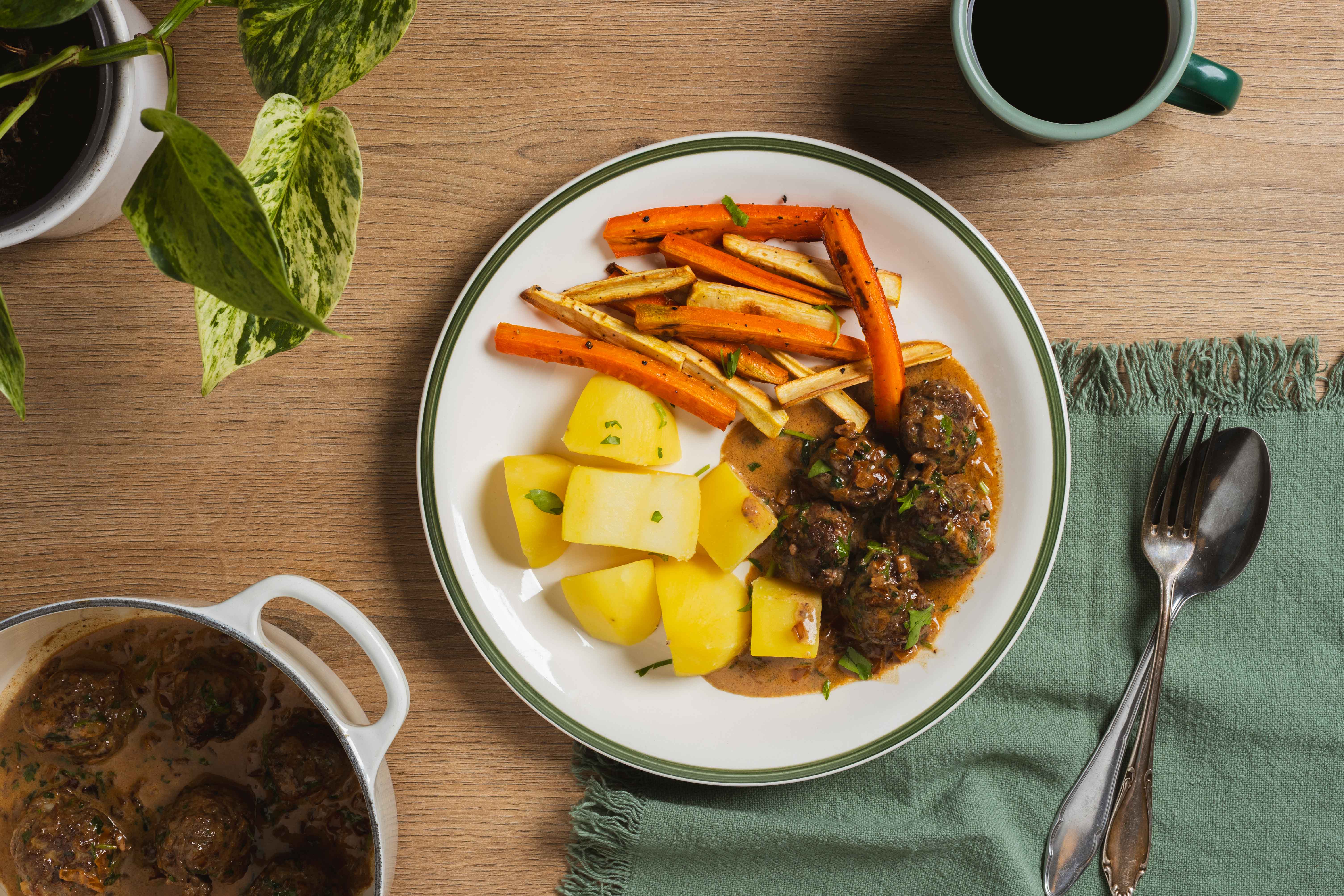 Zweedse gehaktballetjes met aardappelen