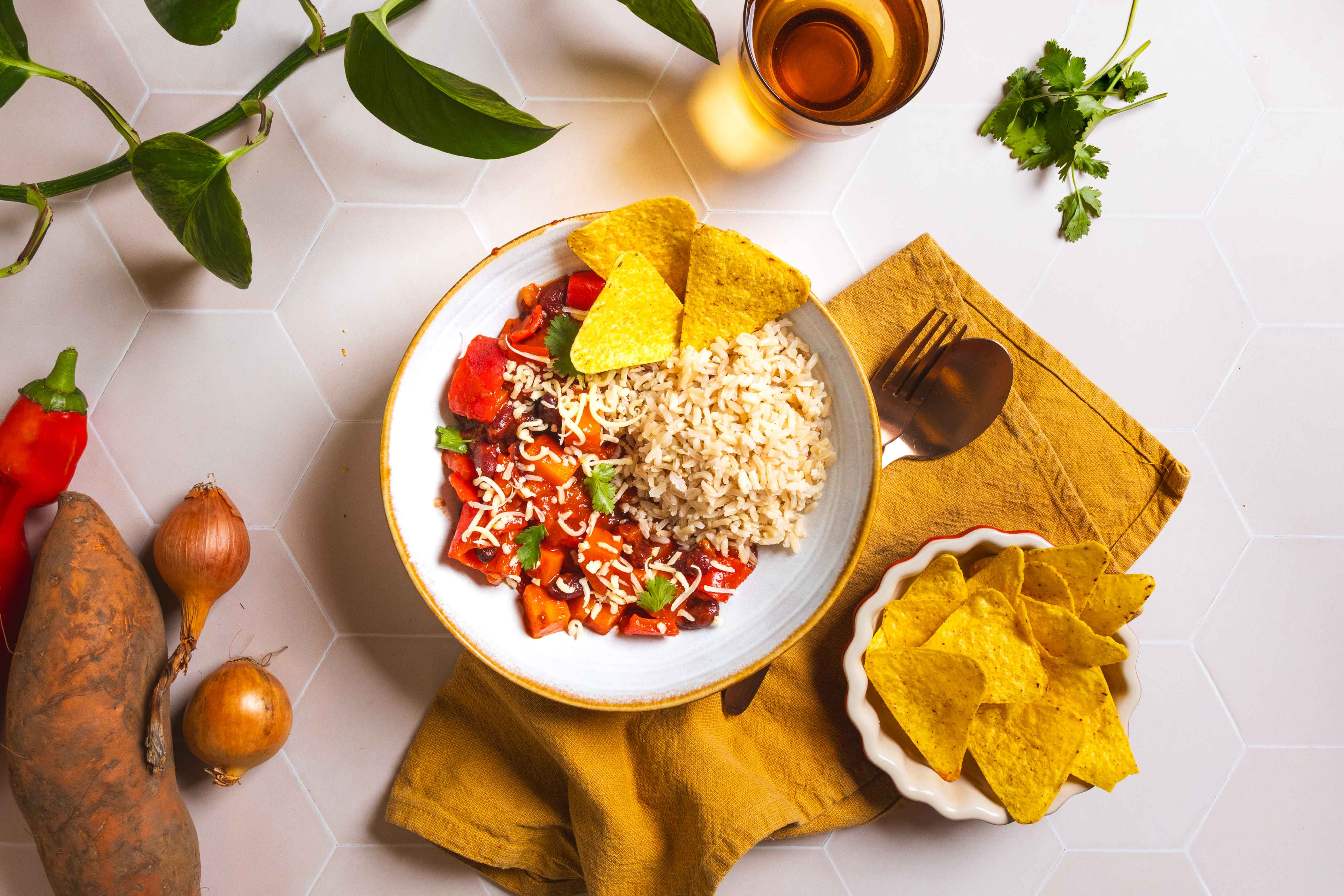 Chili-bowl met rijst
