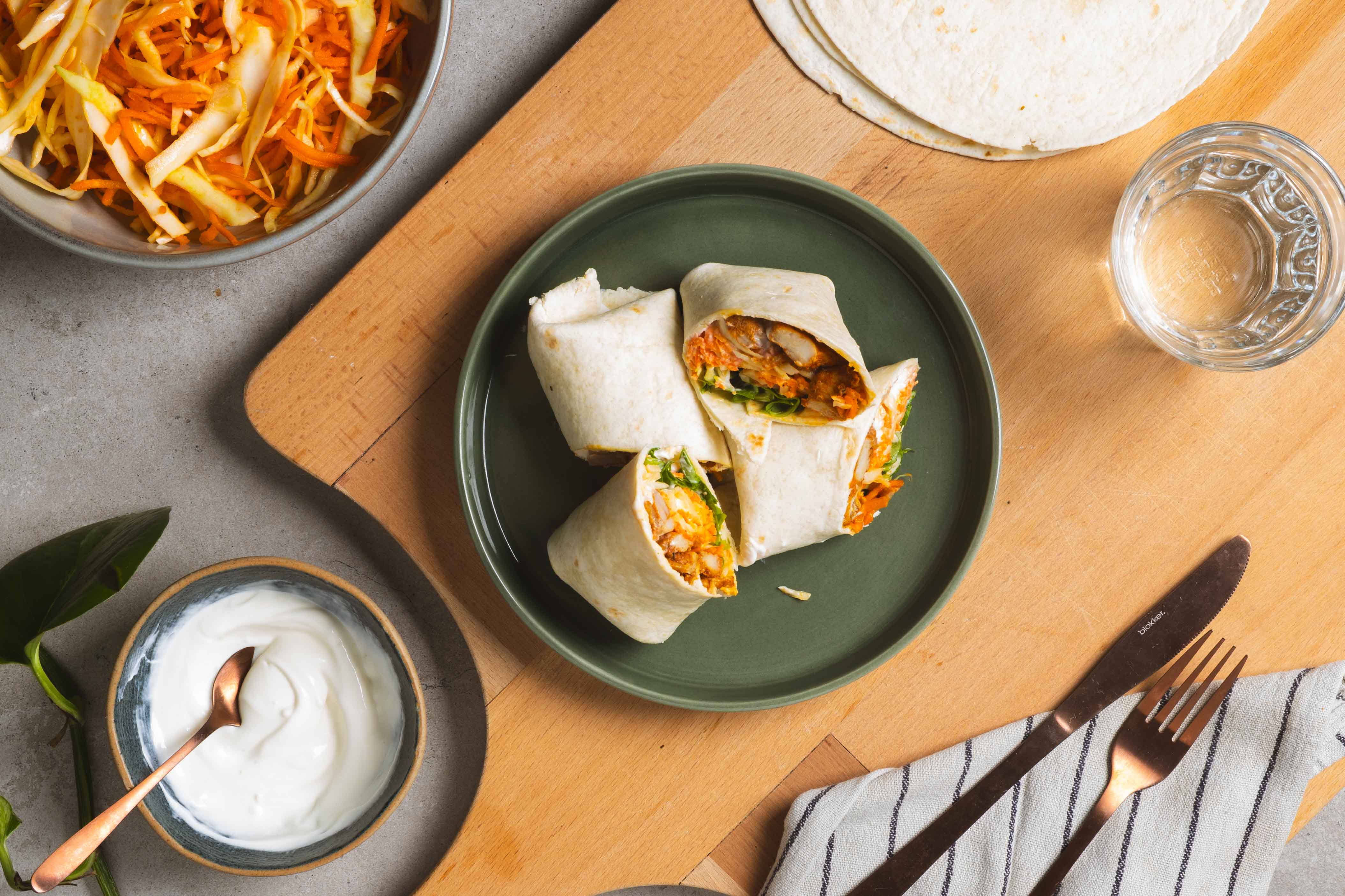 Durum met Elshorst shoarma en koolsalade