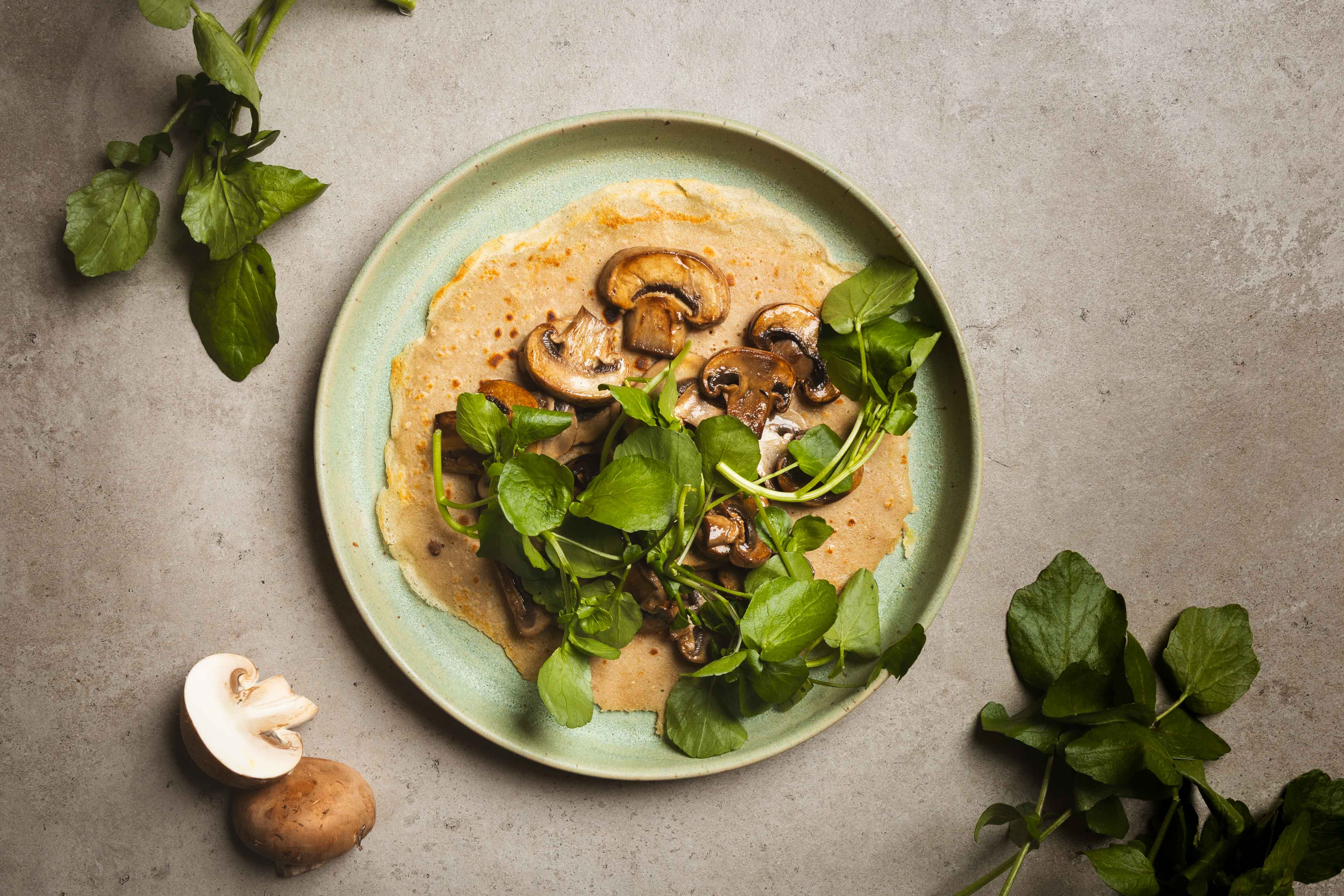 Hartige pannenkoek met waterkers