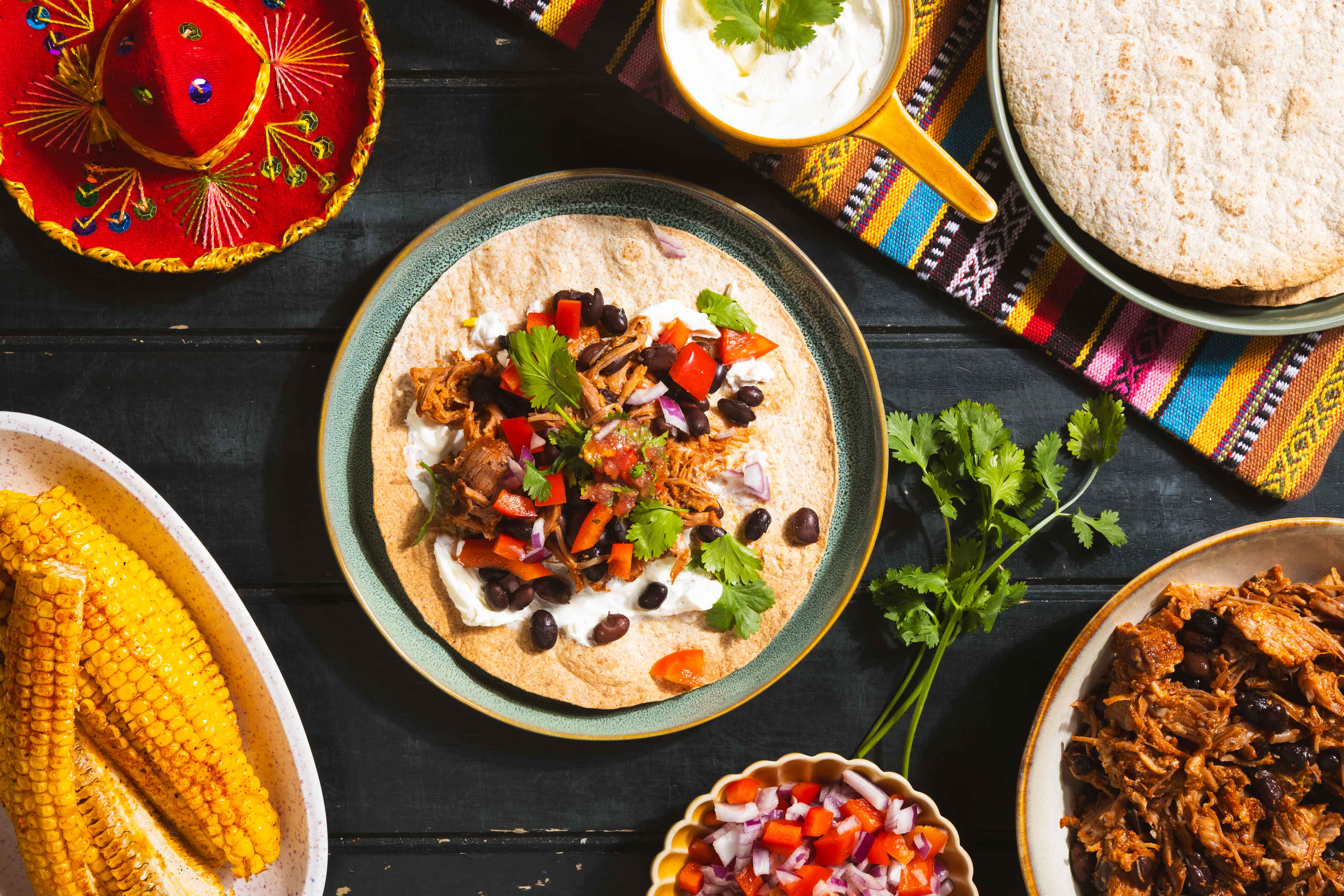 Tostadas met pulled pork